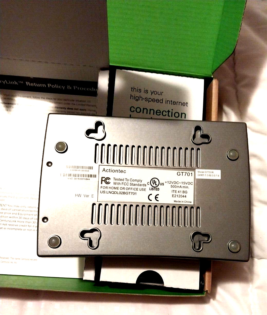 Actiontec USB Ethernet DSL Modem GT701R In Original Box