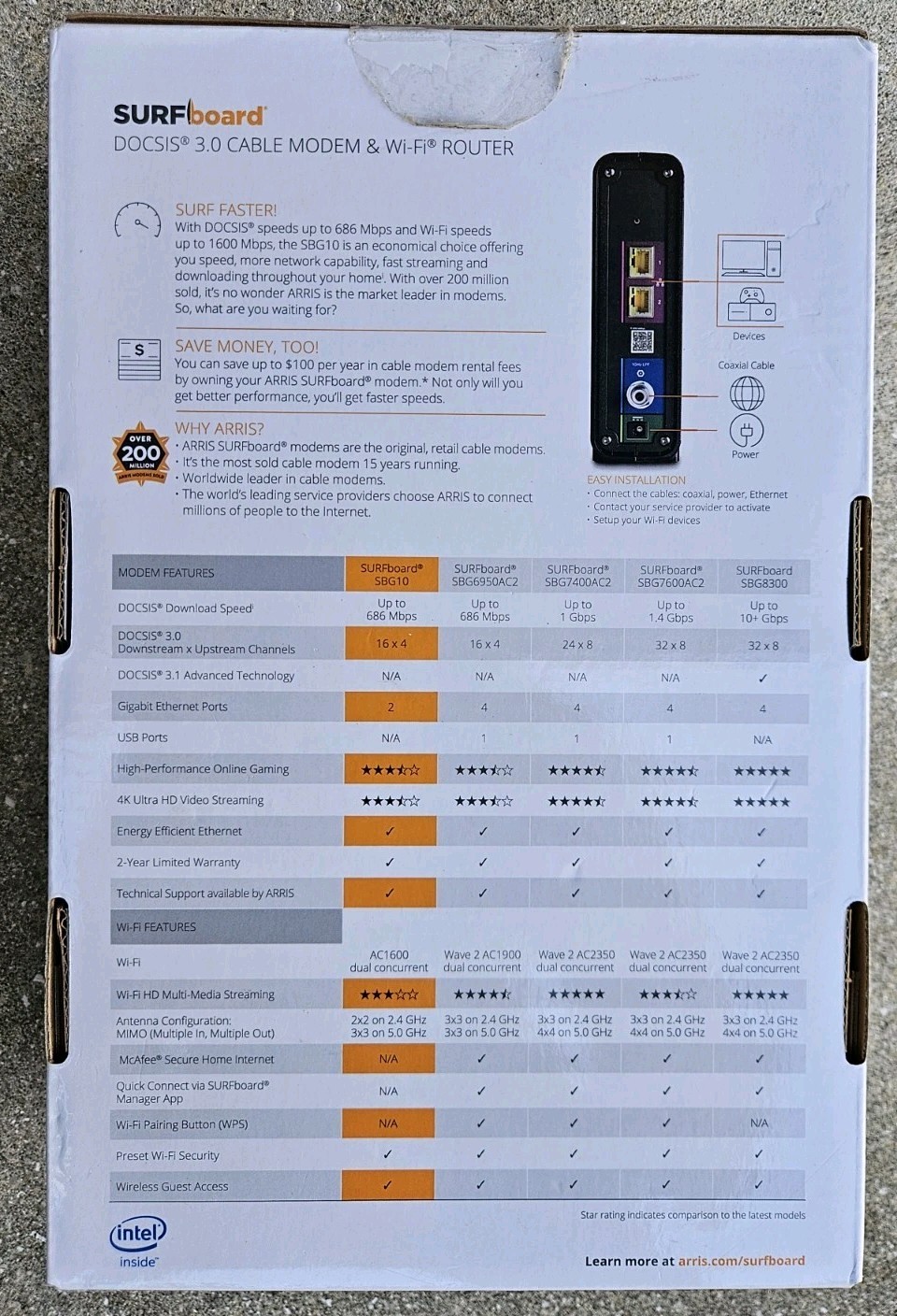 Arris Surfboard DOCSIS 3.0 Cable Modem & Wi-Fi Router