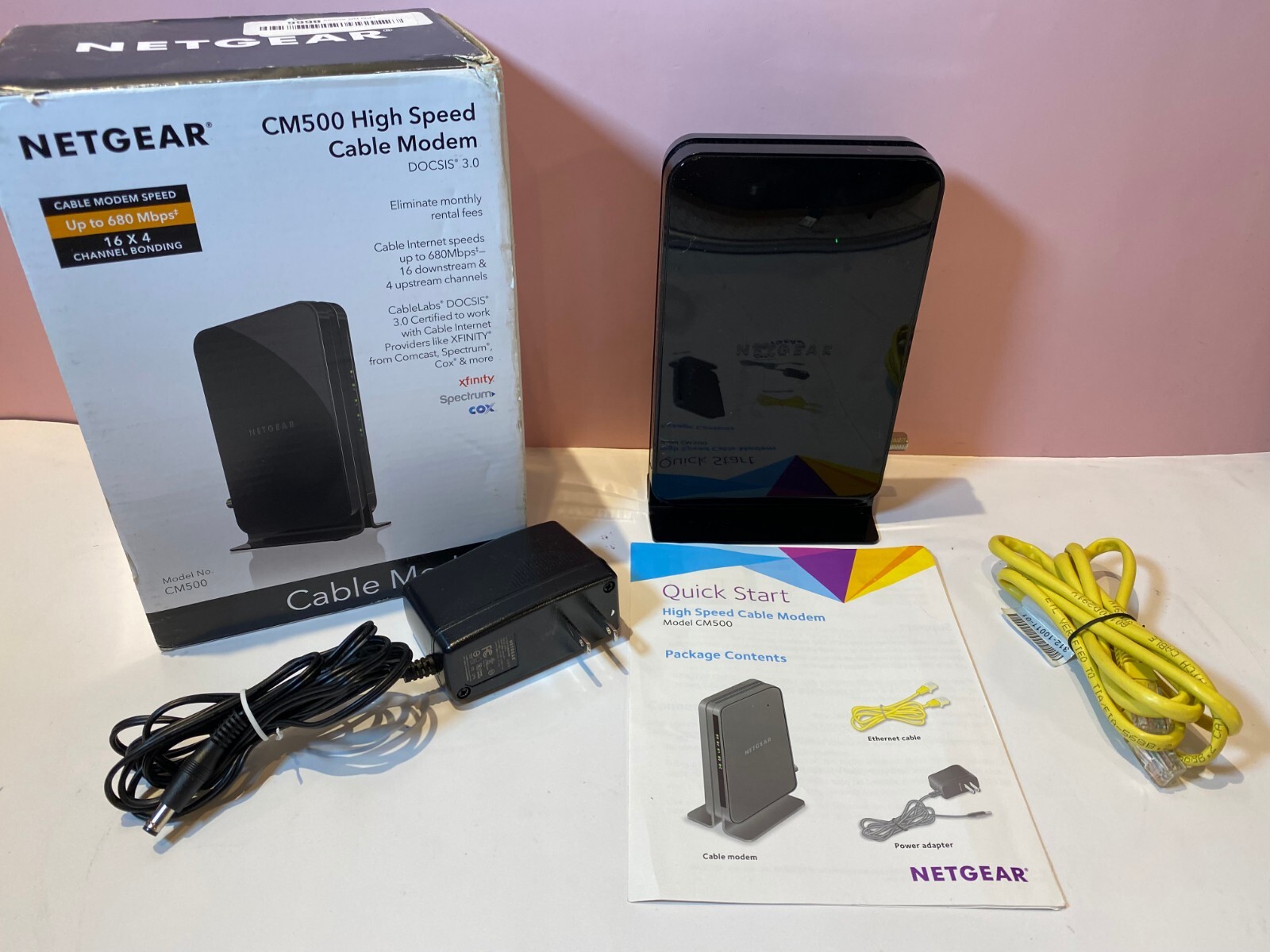 NETGEAR Cm500-1aznas 16×4 DOCSIS 3.0 Cable Modem Max Download Speeds of 686mbps