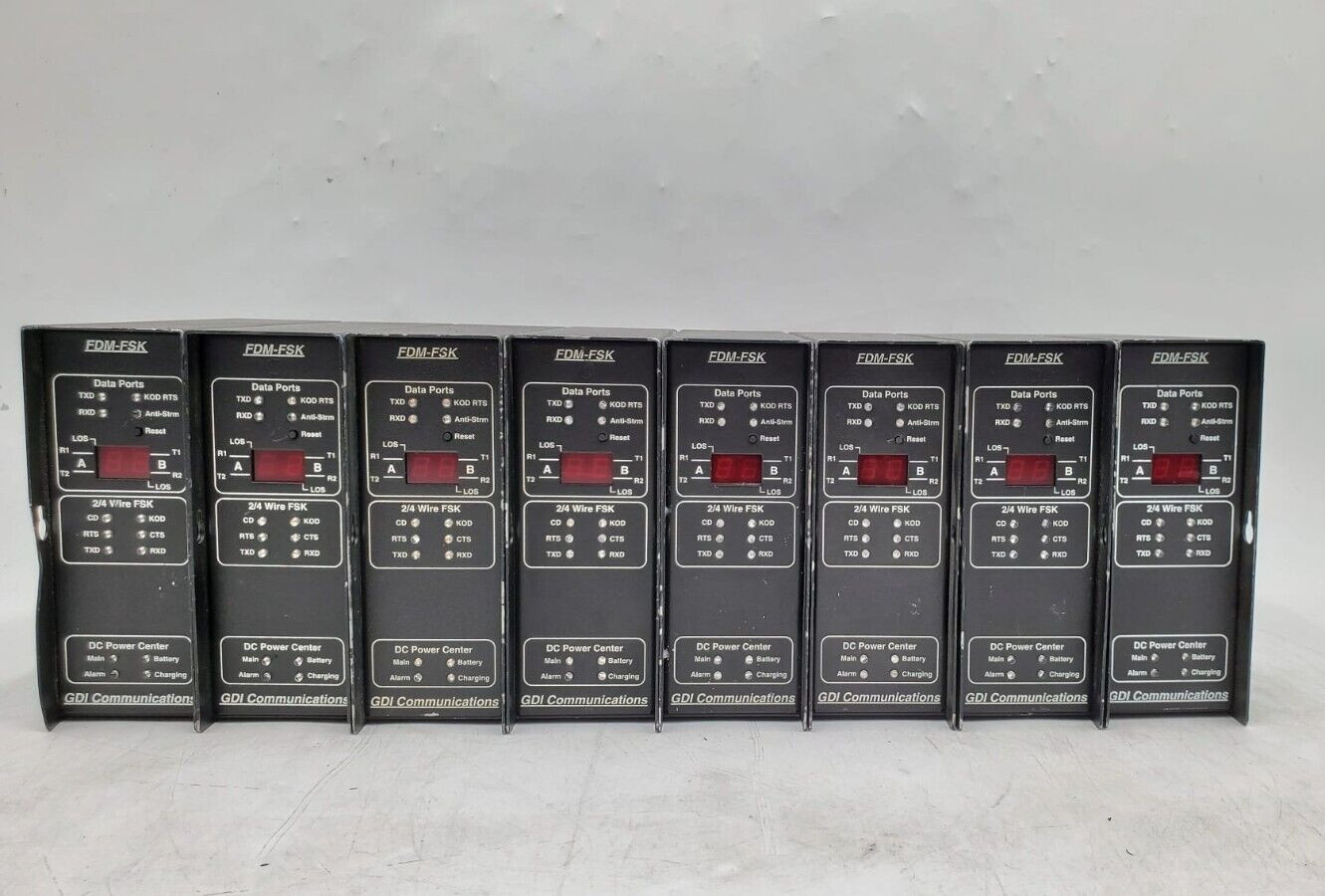 LOT OF 8- GDI Communications FDM-FSK: Fiber Optic Modem, Built-In FSK