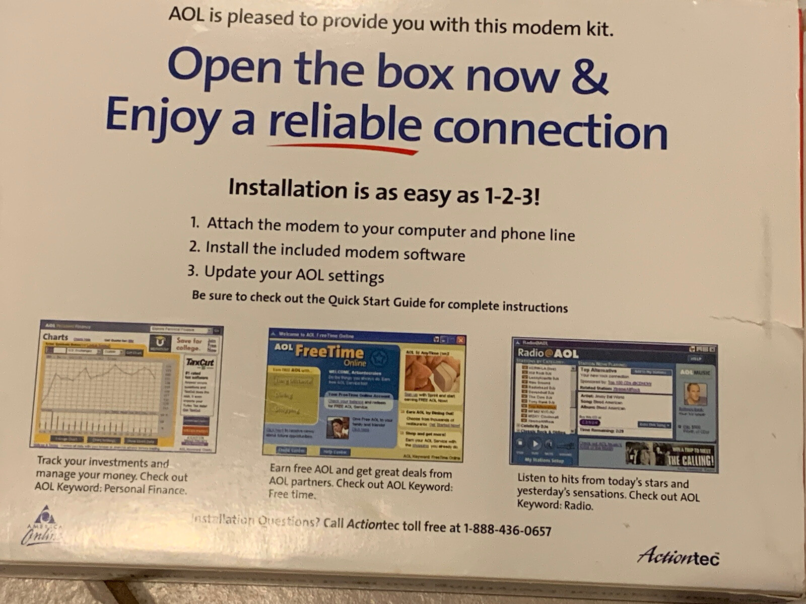 NEW & Sealed Actiontec Modem Kit from AOL EX56012-04 Item #14273 Online Internet