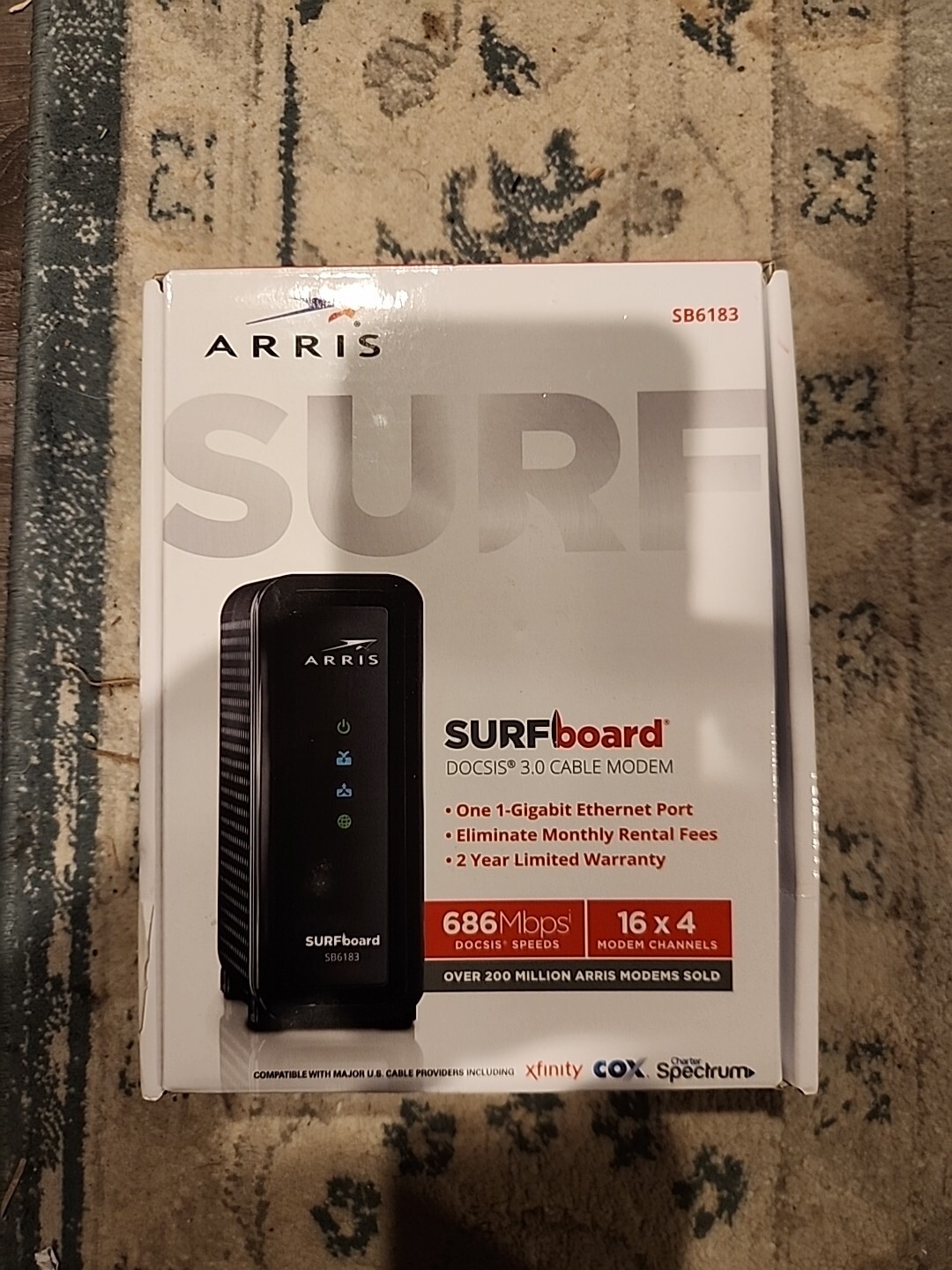 ARRIS SURFboard SB6183 DOCSIS 3.0 10 Gbps Cable Modem. Guaranteed to work.