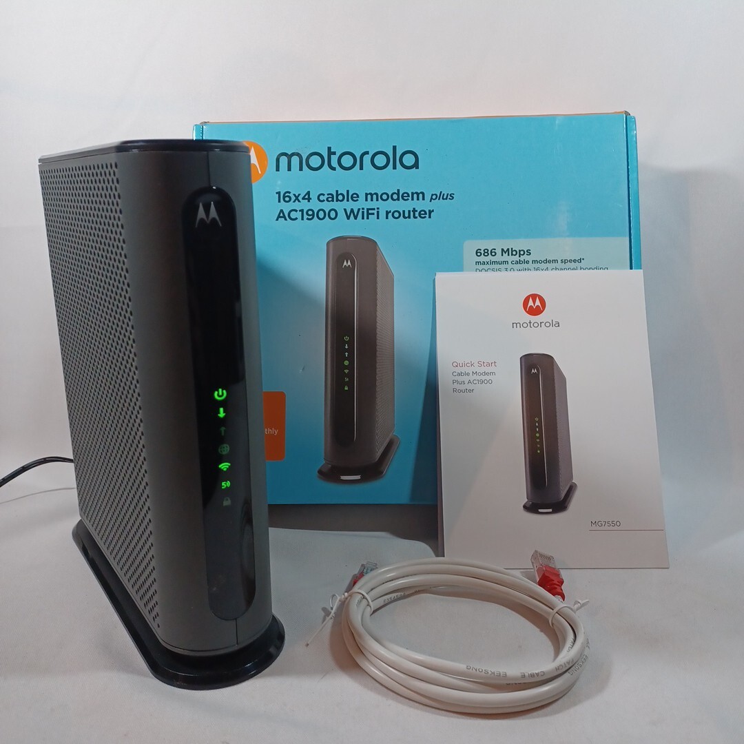 Motorola MG7550 16×4 High Speed ​​Cable Modem Plus AC1900 WiFi Router