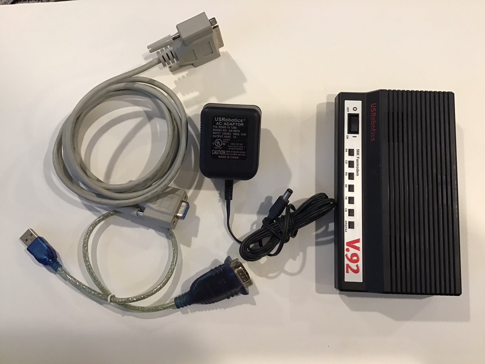 US Robotics V.92 USR5686E External Modem + Fax