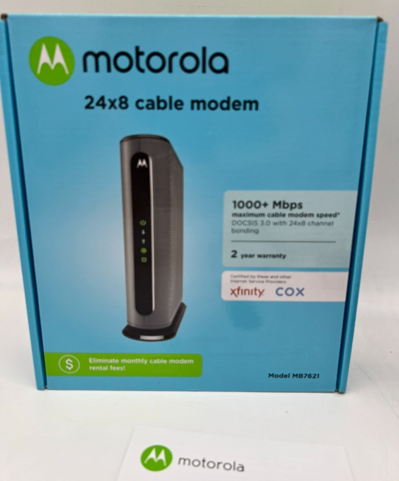 NEW Motorola MB7621 24×8 DOCSIS 3.0 Cable Modem 1000 Mbps Xfinity Cox Sealed