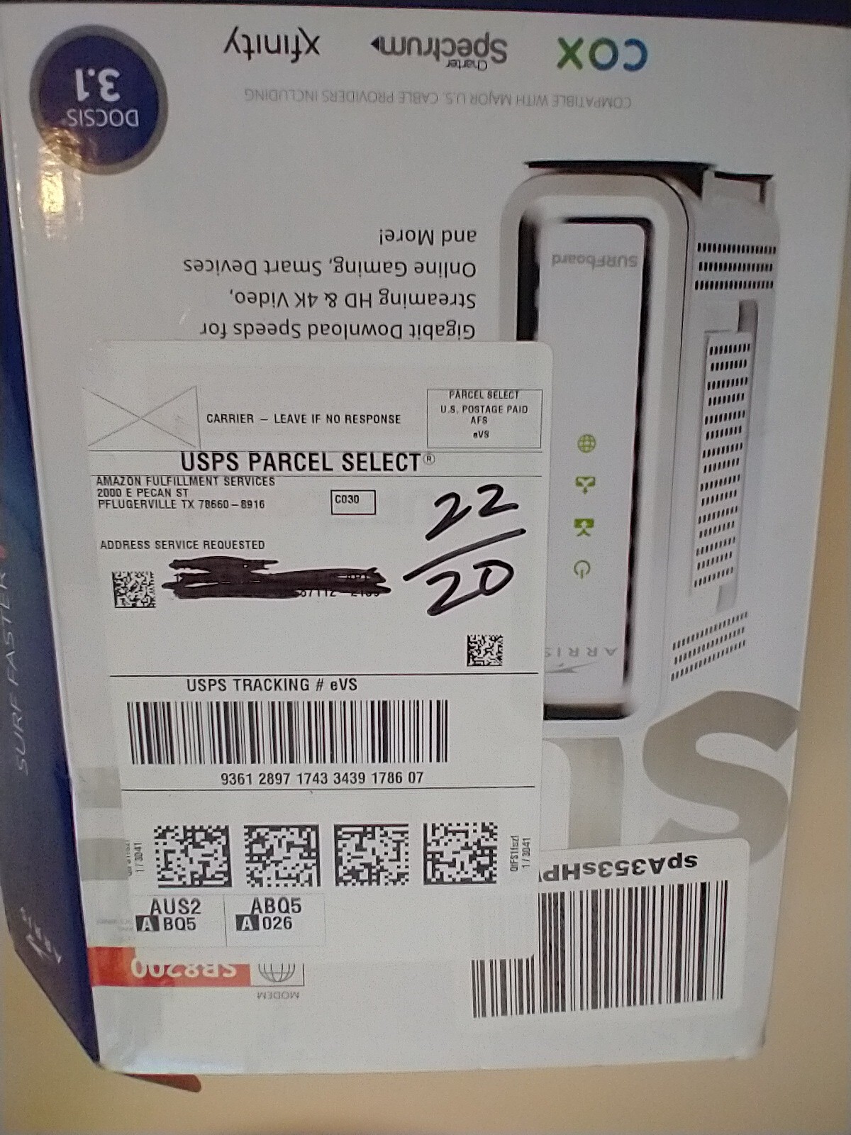 ARRIS SURFboard Docsis 3.1 Cable Modem SB8200