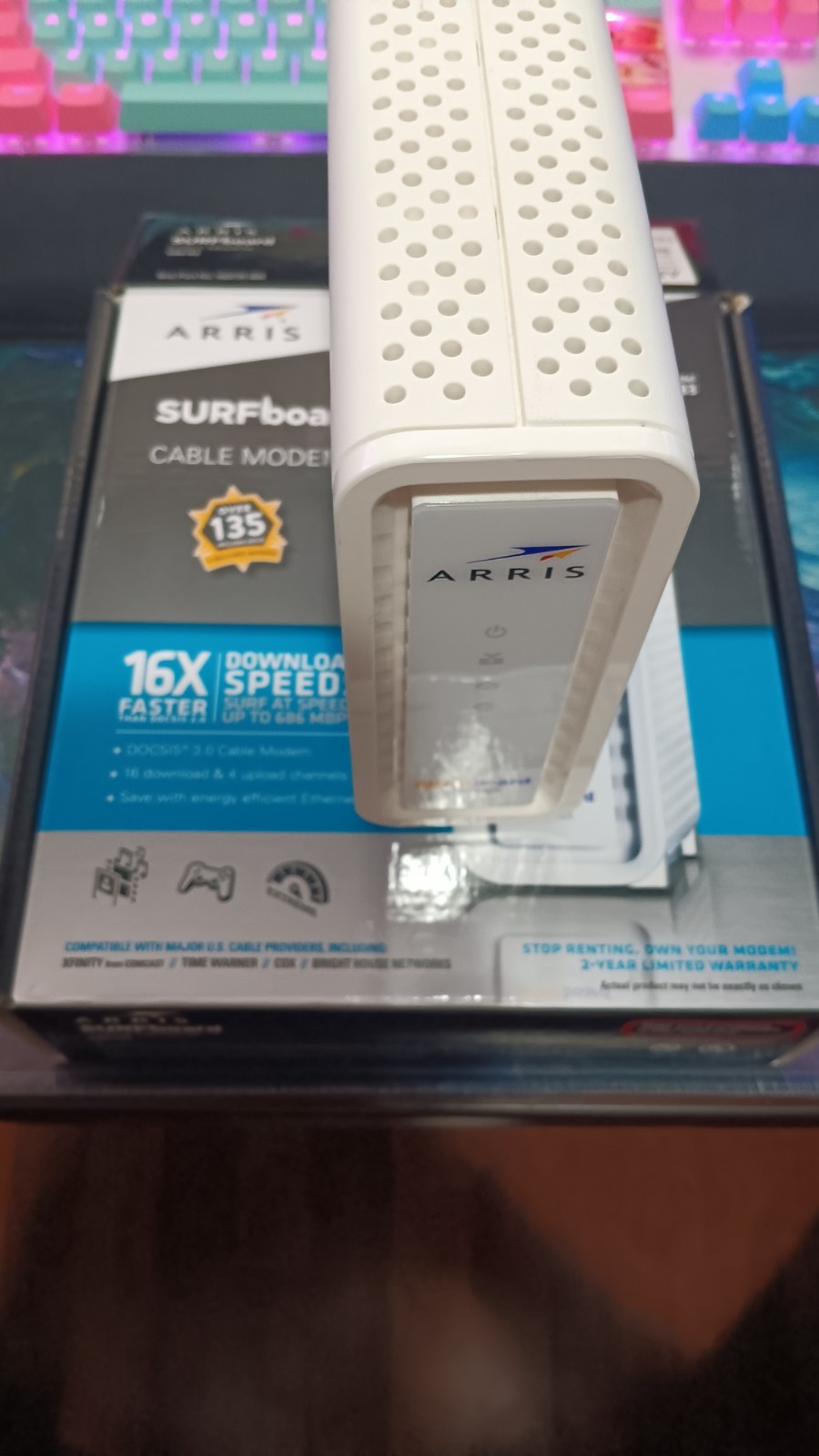 ARRIS SURFboard SB6183 DOCSIS 3.0 Cable Modem – White