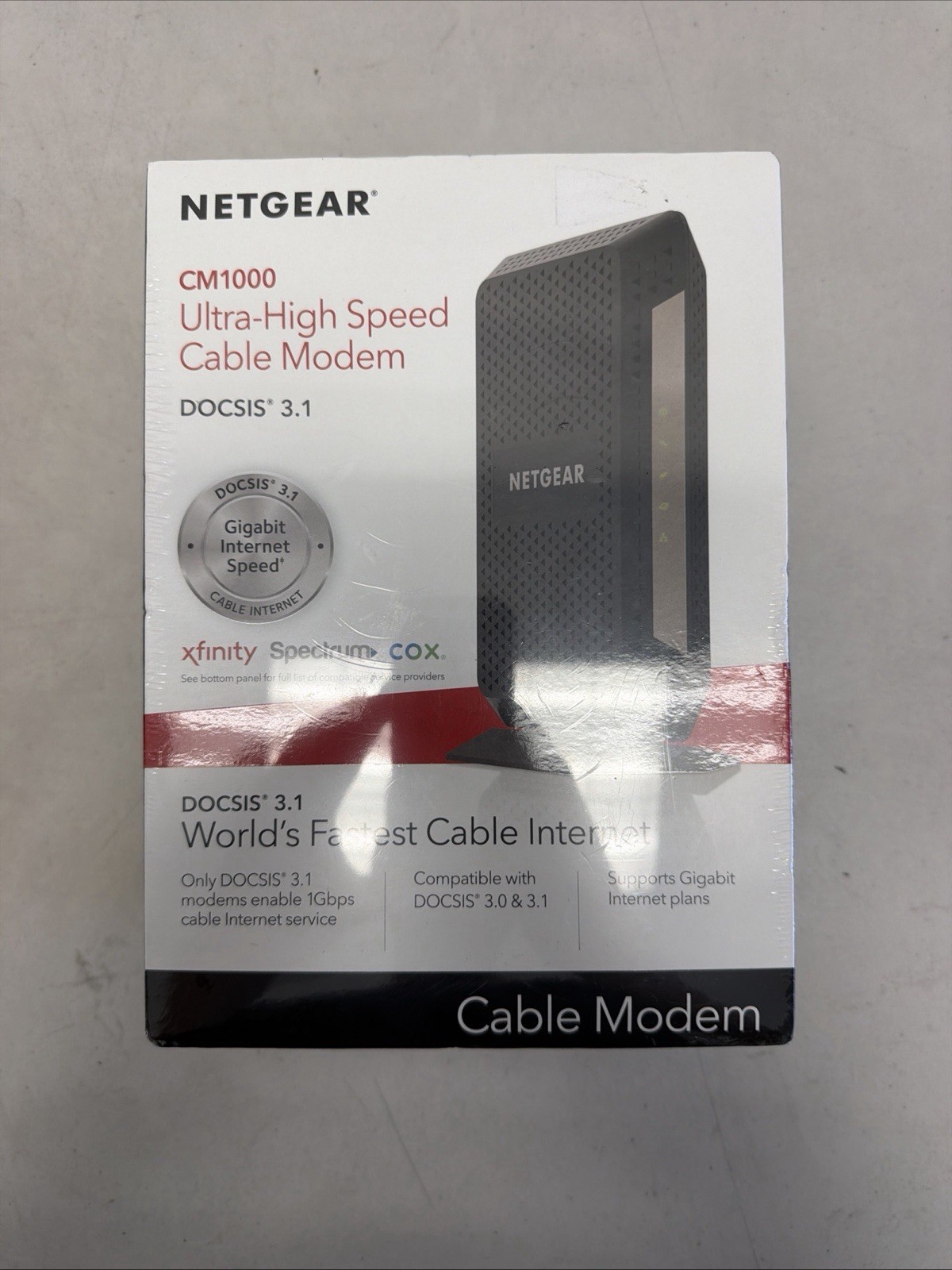 NETGEAR CM1000 Wired-Ethernet (RJ-45) Cable (Black) – New