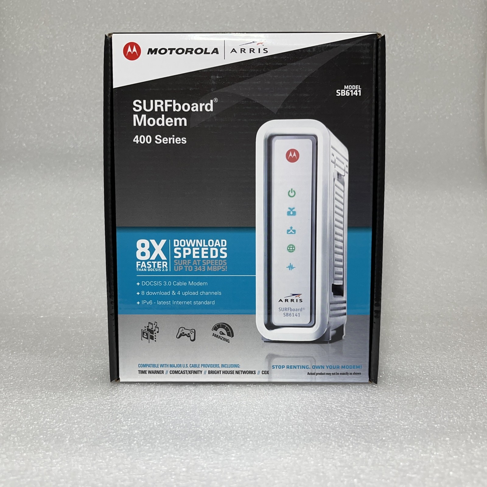 Motorola Arris SURFboard SB6141 Cable Modem DOCSIS 3.0 White RETAIL (Not ex-ISP)