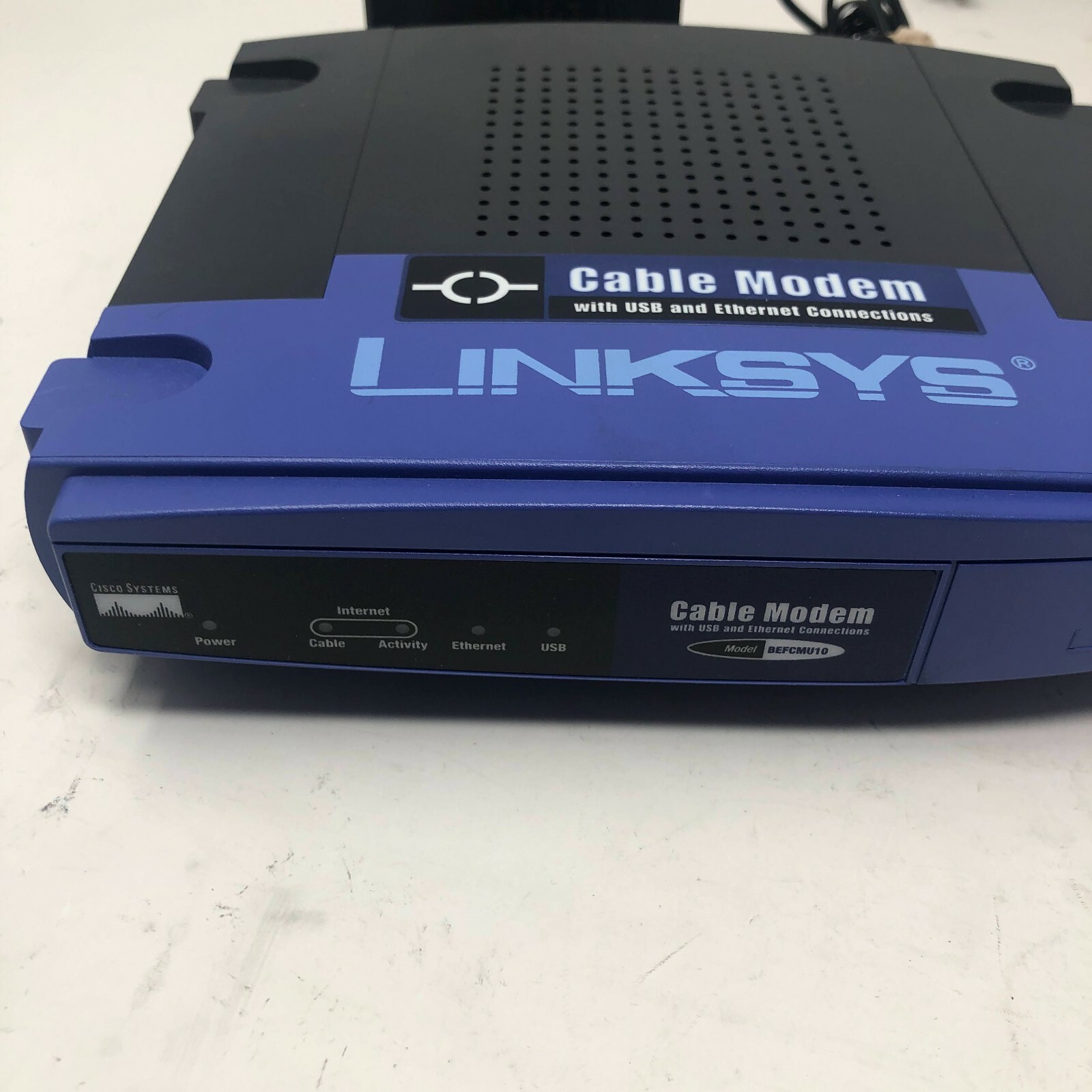 Linksys Cisco Cable Modem Model BEFCMU10 ver 3 with USB/Ethernet Connections