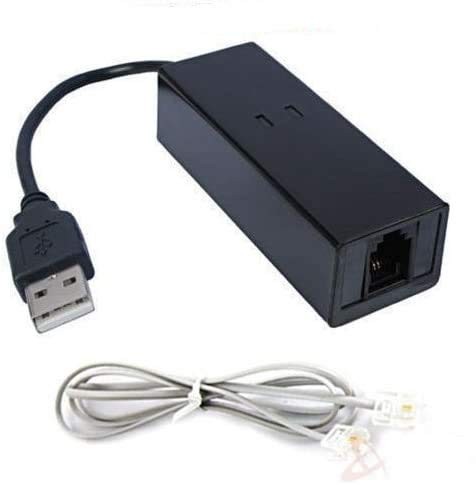 USB 56K External Dial Up Fax Data Modem Windows 10/8 / 7 / XP/Vista