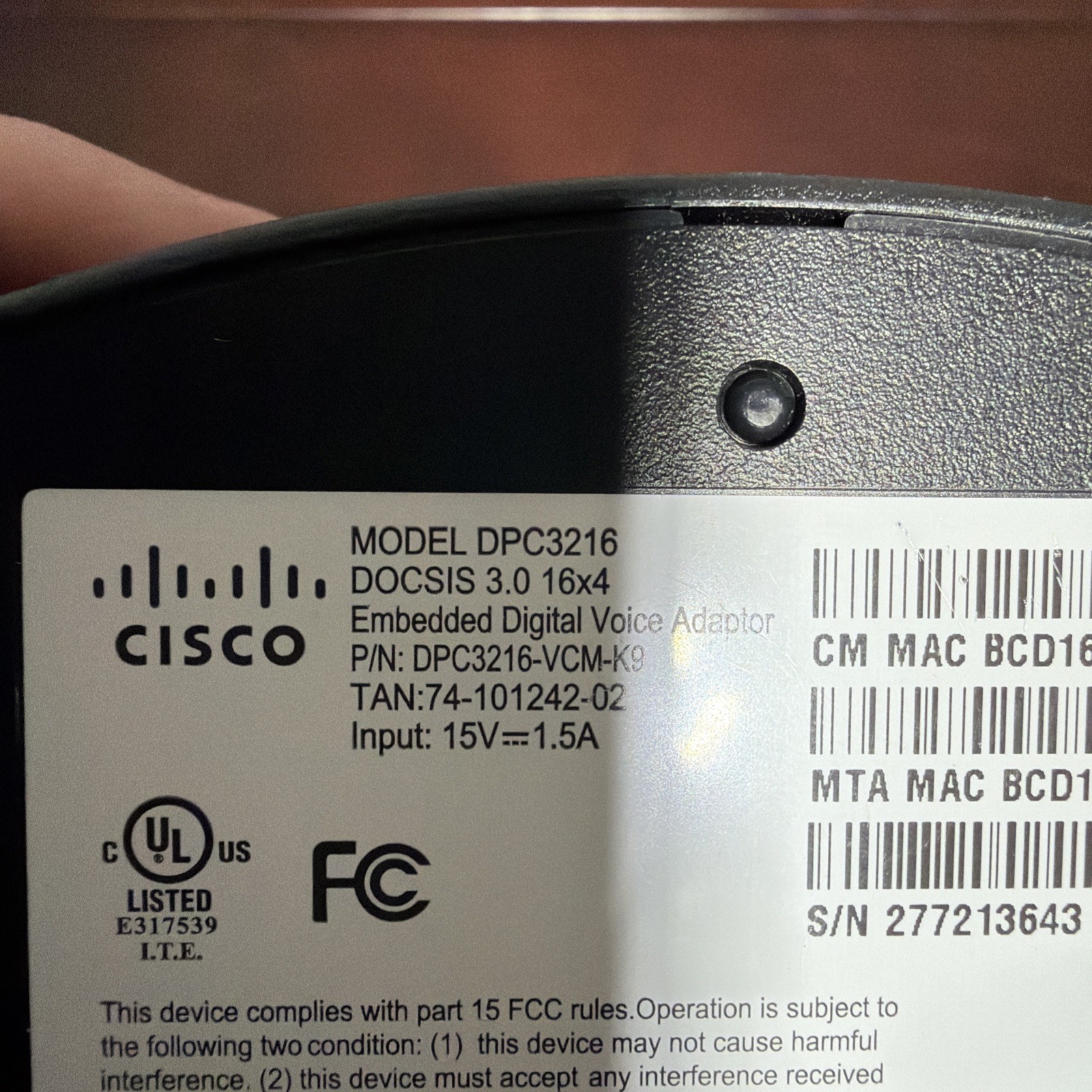 Cisco DPC3216 DOCSIS 3.0 Cable Modem 16×4 340Mbps Xfinity Cox Spectrum TESTED