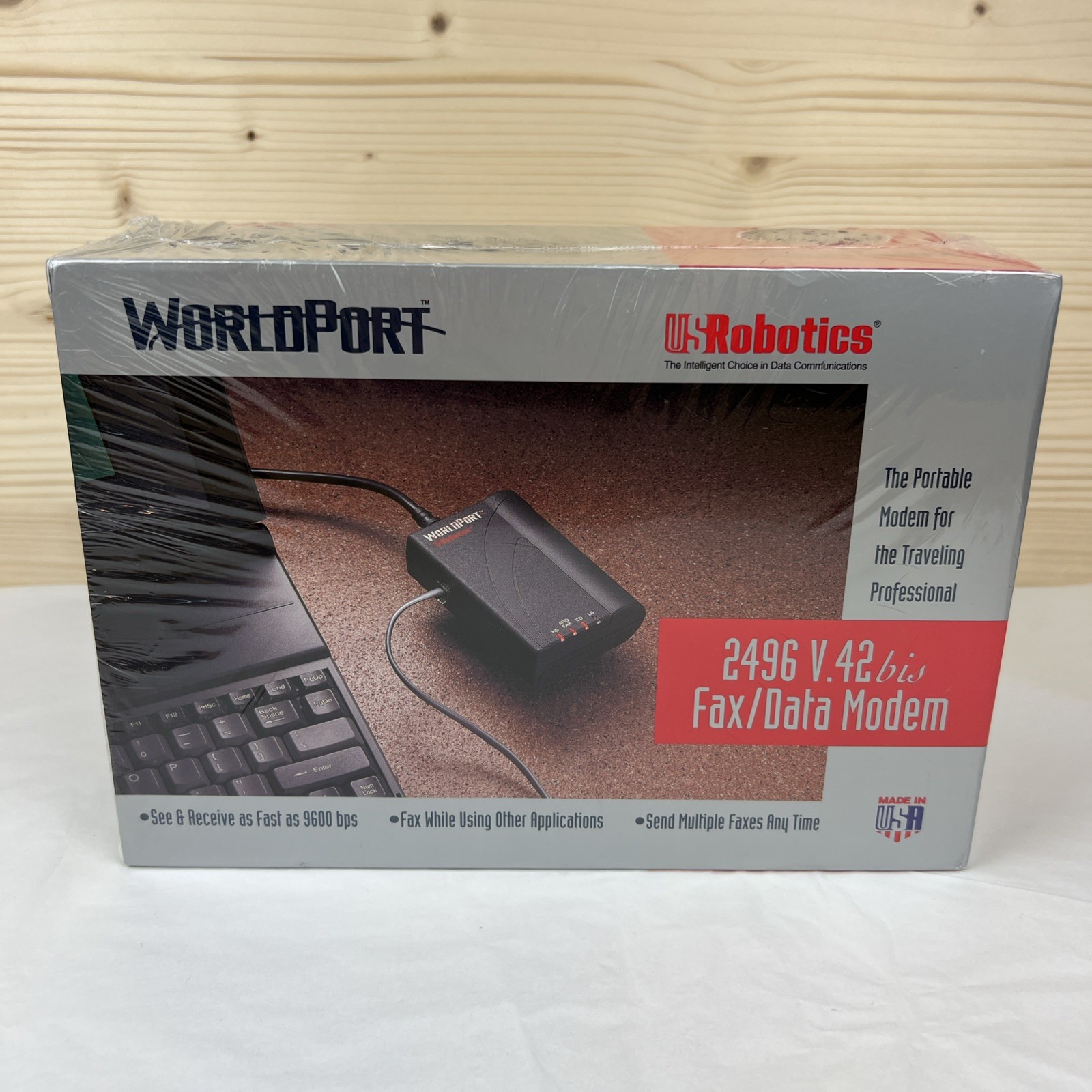 NOS WorldPort USRobotics 2496 V. 42 bis Fax/Data Modem 9600 bps – NEW Sealed