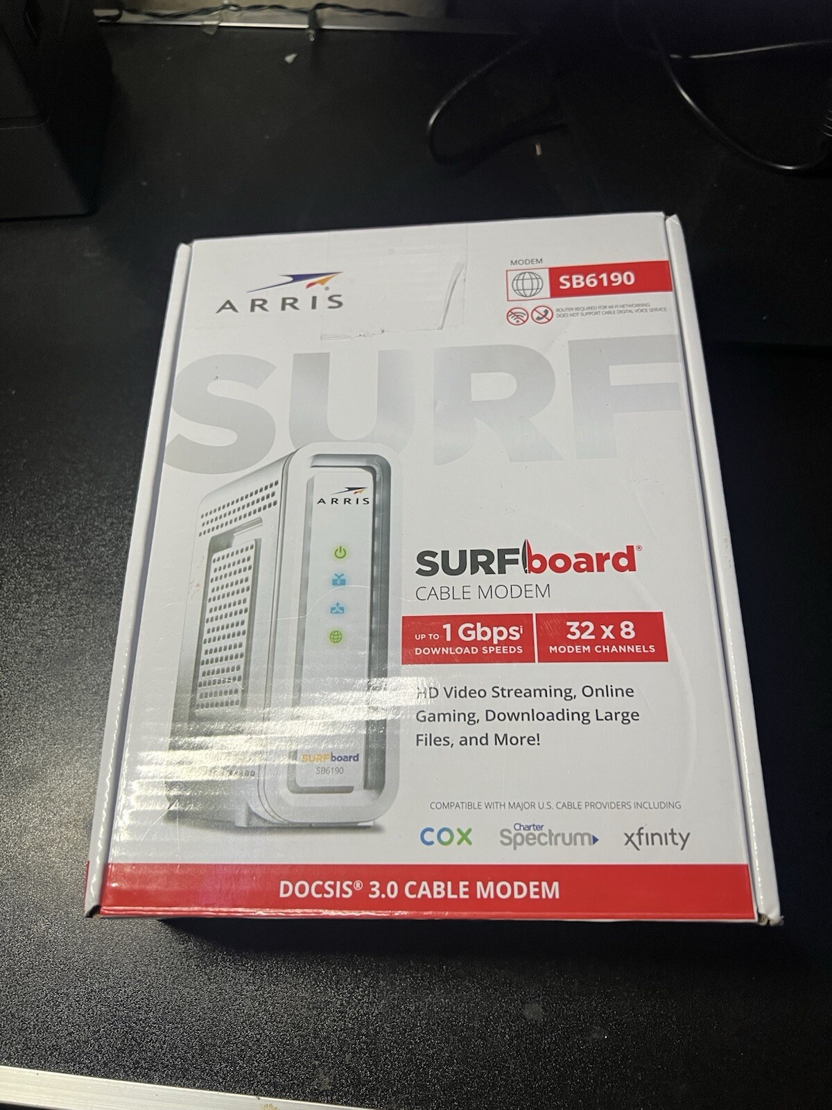 ARRIS Surf Surfboard Mod SB6190 1.4 Gbps, 32 x 8 Chanels 3.0 DOCSIS Cable modem