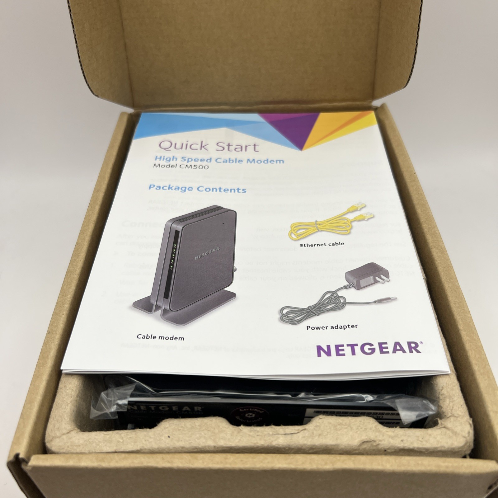 NETGEAR Cable Modem CM500 – 100NAR DOCSIS 3.0 16 DS 4 US–New-