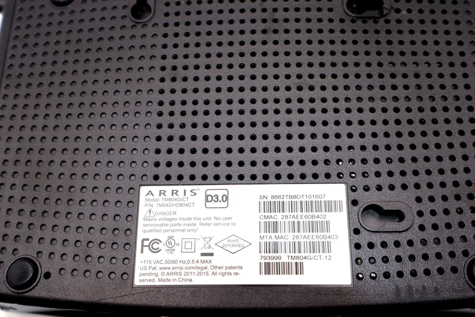 ARRIS TM804 Telephony Cable Modem Reliable Home Office Internet Essentials