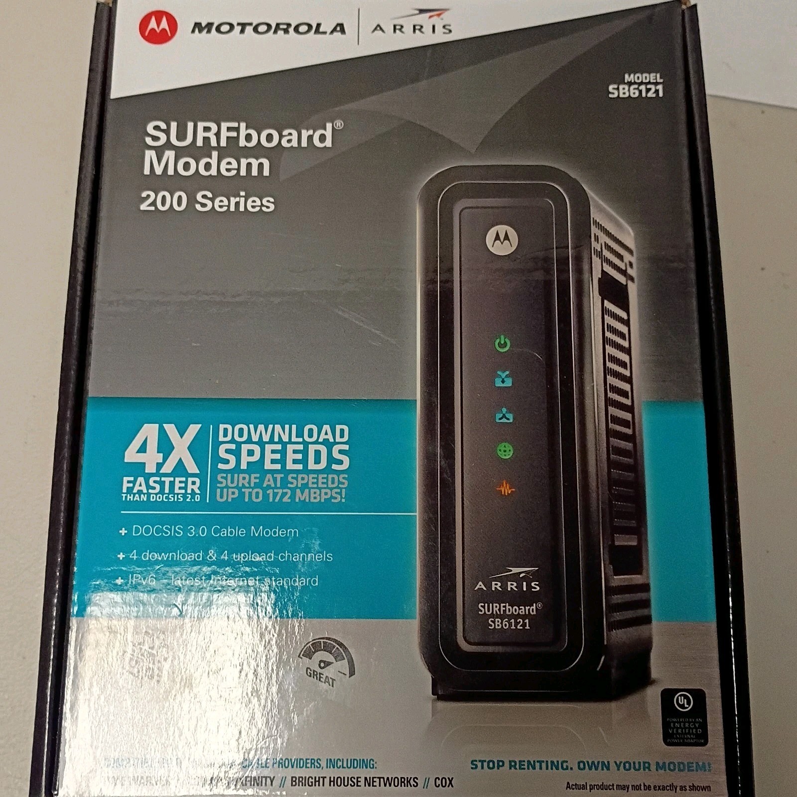 Motorola SB6121 SURFboard DOCSIS 3.0 Cable Modem Router New