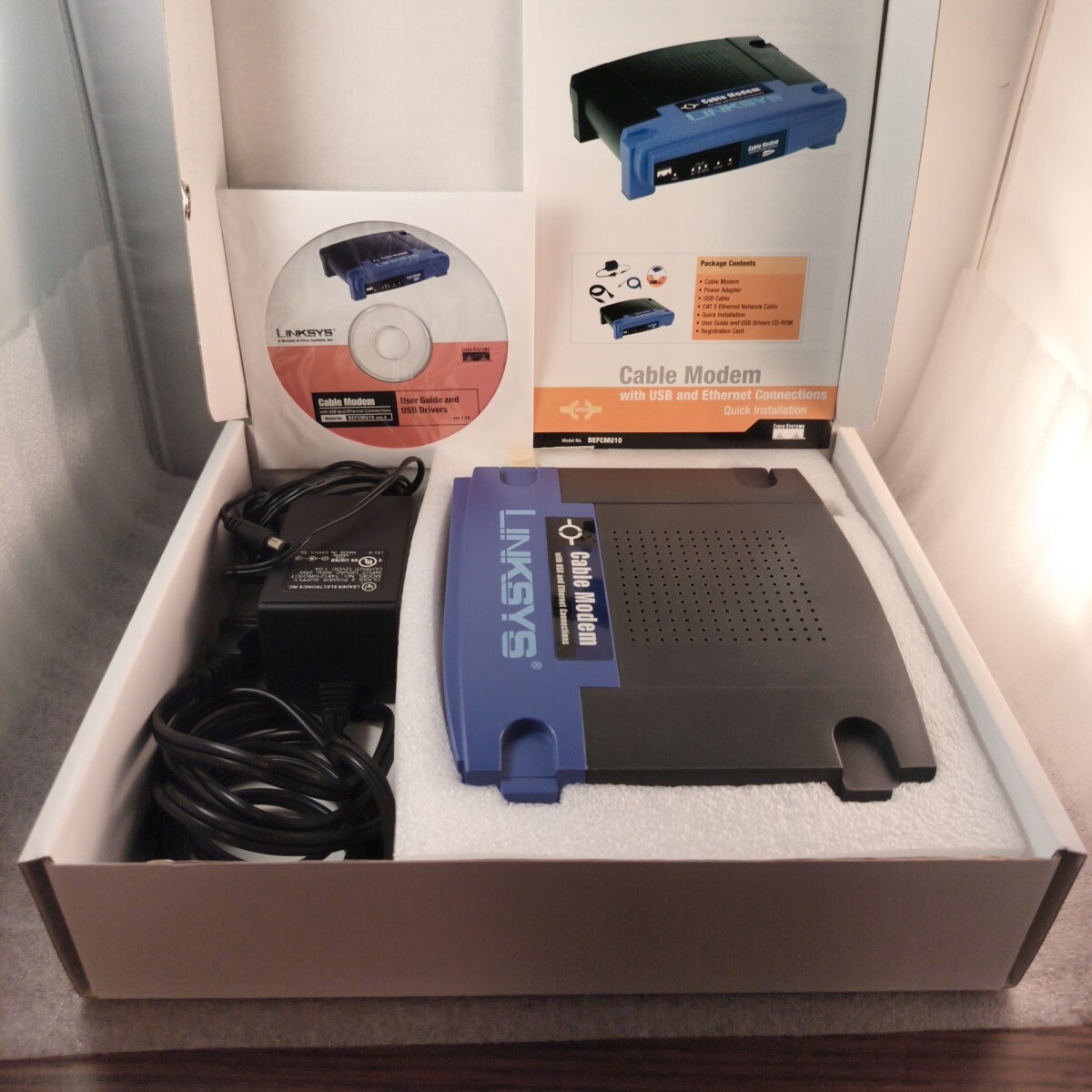 Linksys Cable Modem BEFCMU10 USB & Ethernet Connections