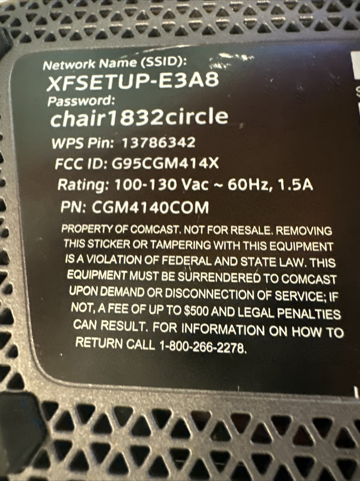 XFINITY Comcast XB6-T WiFi Router and Modem *PARTS ONLY*