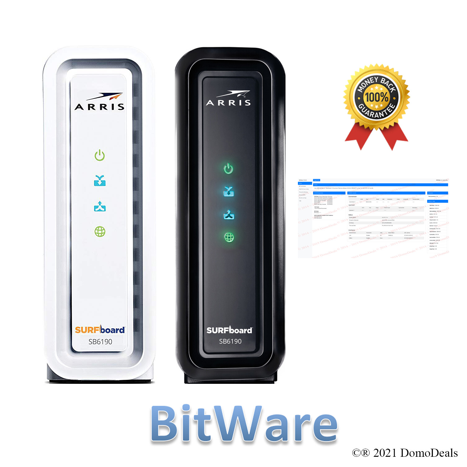 Arris SB6190 DOCSIS 3.0 Cable Modem premod with BitWare