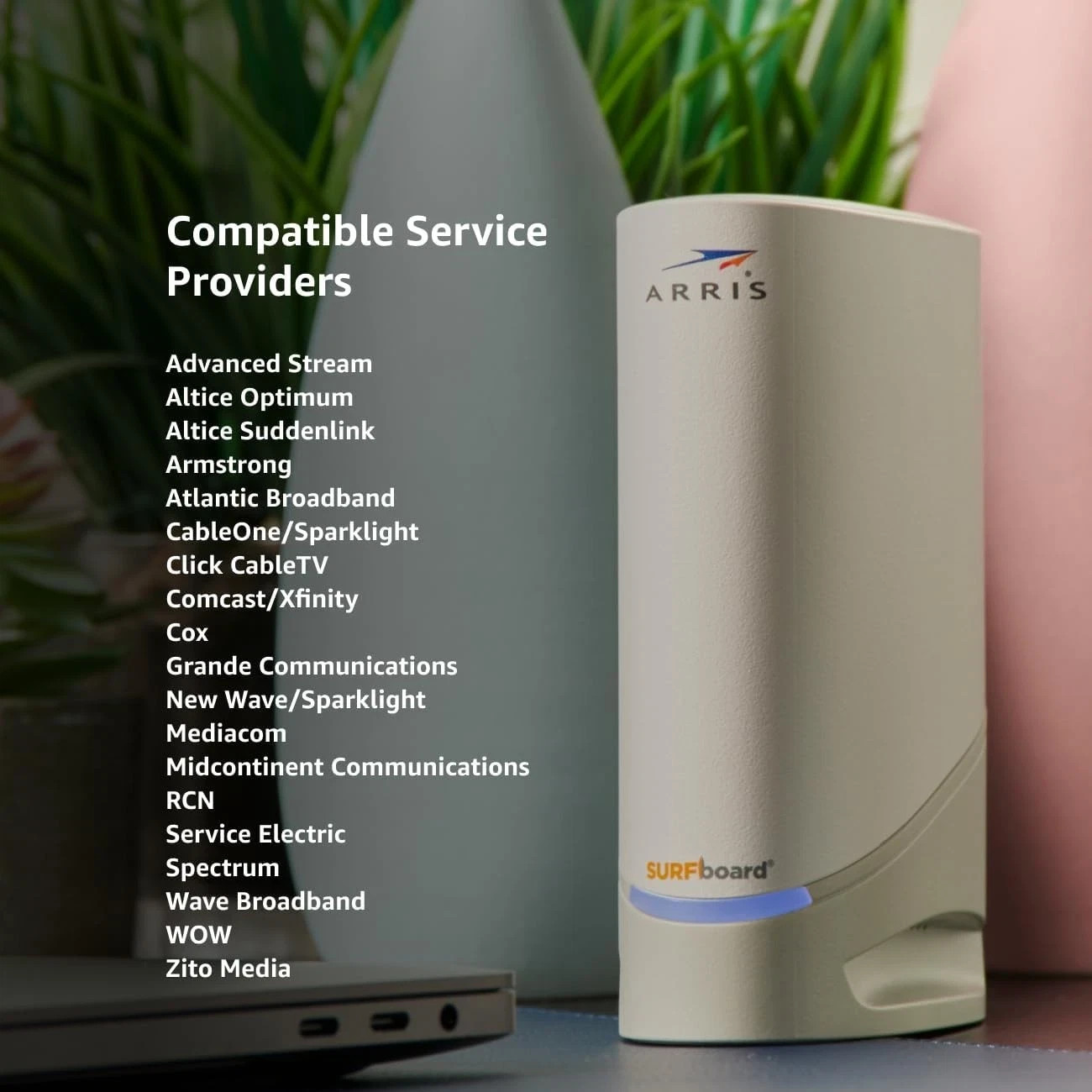Cable Modem DOCSIS 3.1 Multi Gigabit 2.5 Gbps Arris S33-RB White Comcast