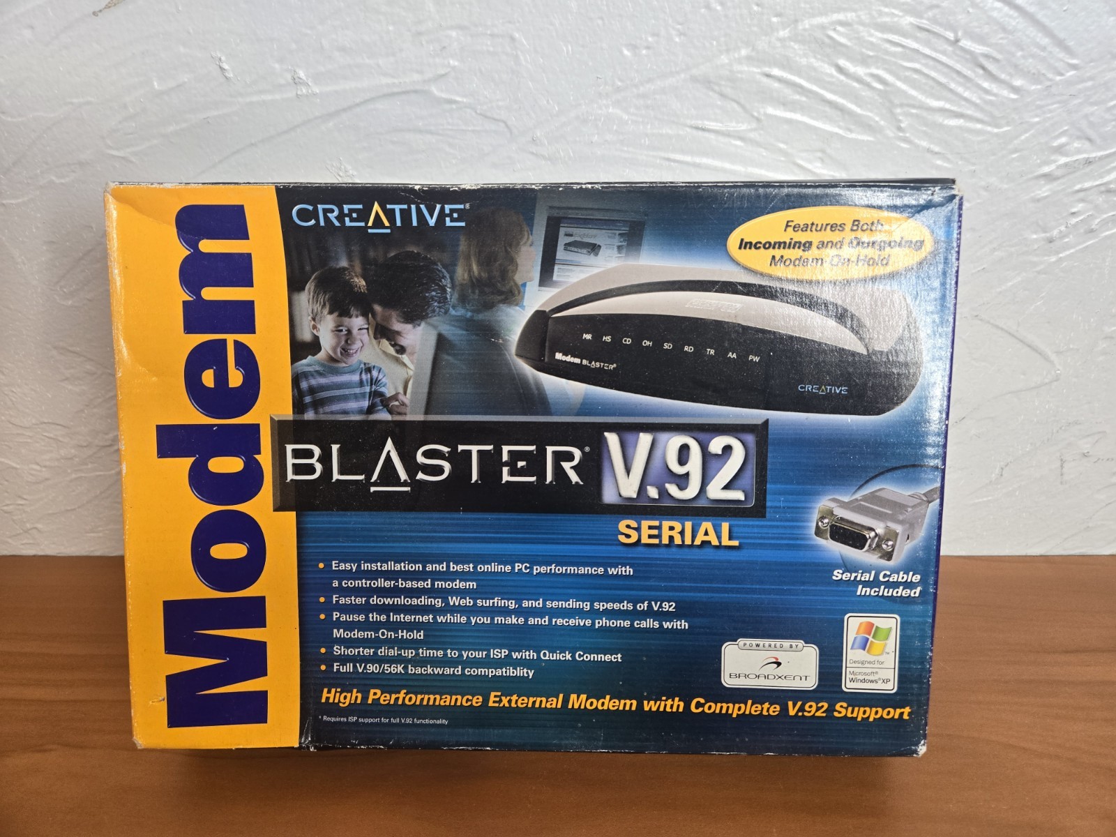 NEW Creative Modem Blaster V.92 Serial External 56K Dial-Up Modem NIB Retro PC
