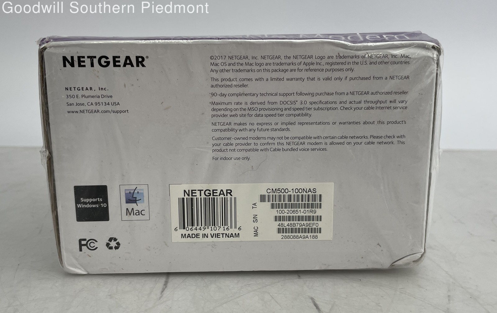 NETGEAR CM500 DOCSIS 3.0 680Mbps Cable Modem – New