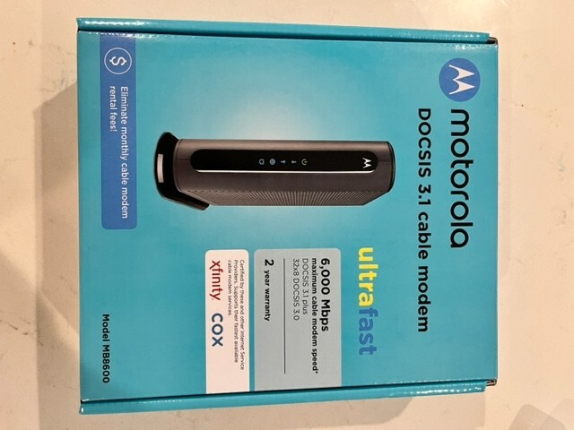Motorola MB8600 DOCSIS 3.1 Cable – Black – Approved for Comcast Xfinity, Cox