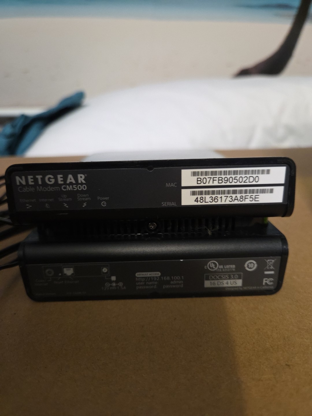 NETGEAR CM500V Cable Modem for Internet & Voice