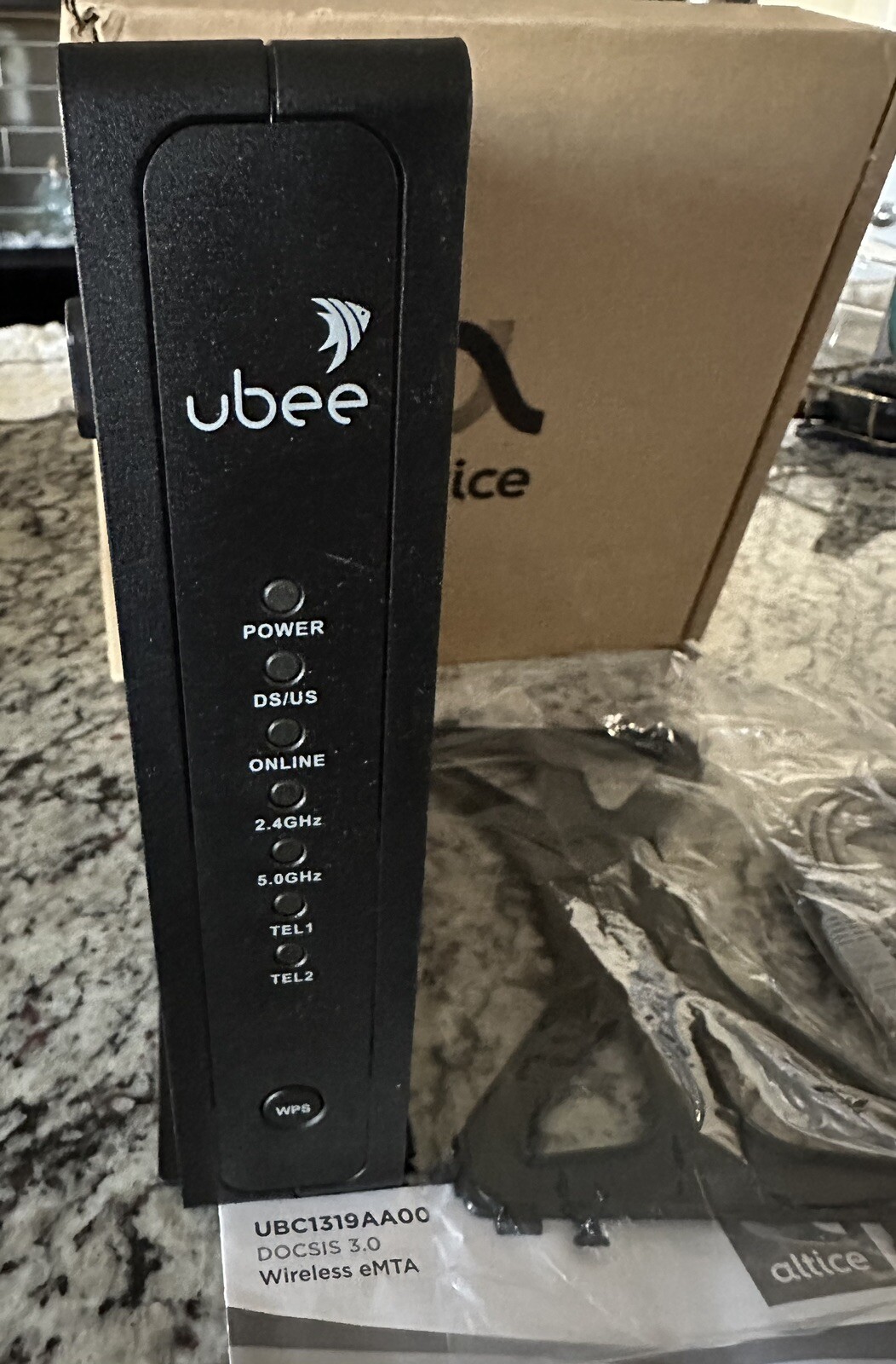 Altice Wireless eMTA UBC 1319AA00 Modem DOCSIS 3.0 UBEE