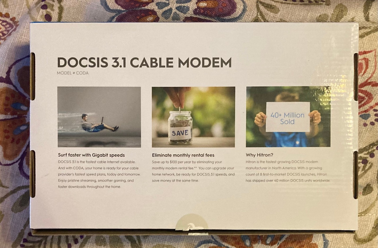 Hitron CODA DOCSIS 3.1 Cable Modem 1 Gbps – New Open Box