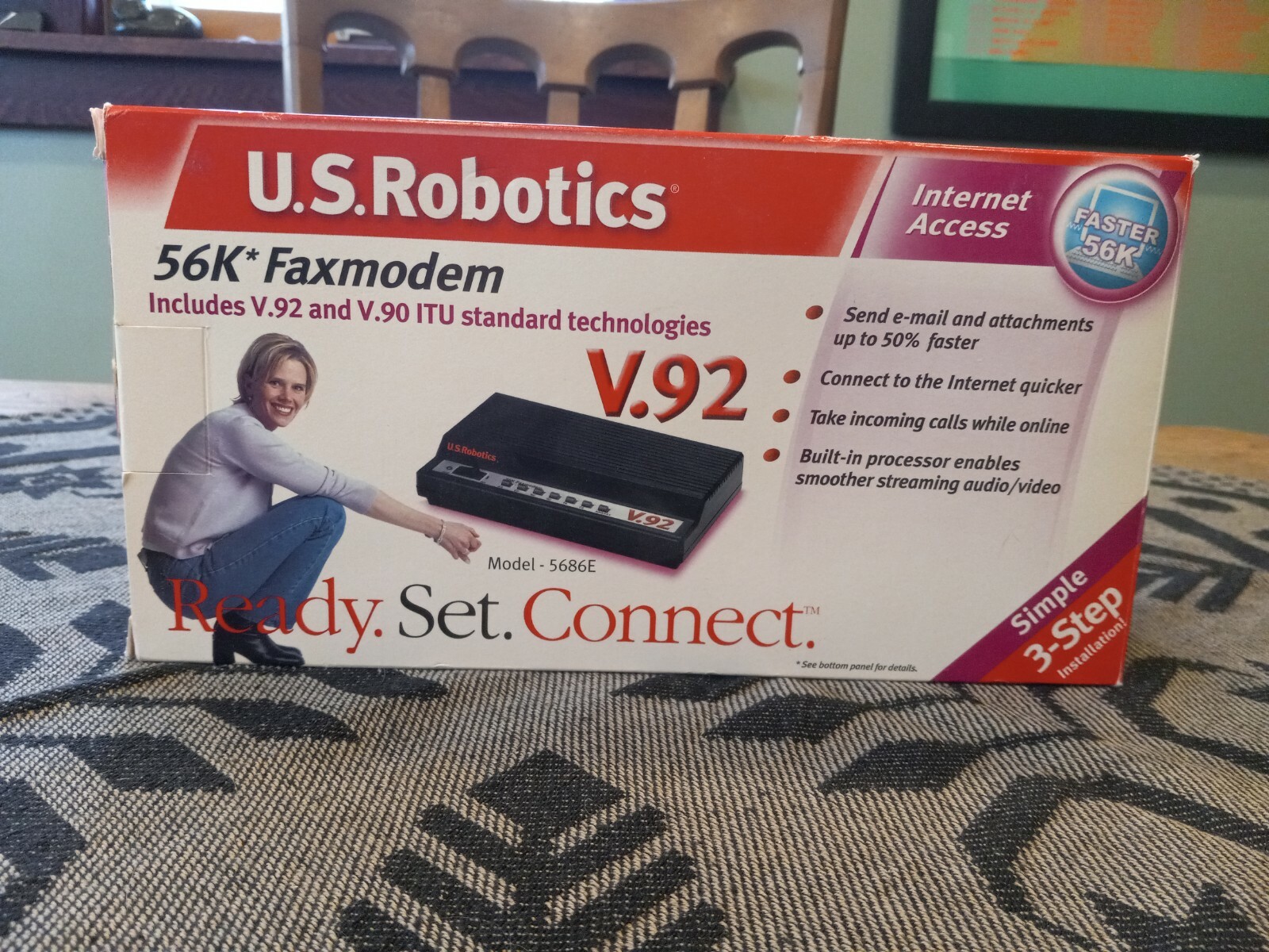 US Robotics V.92 USR5686E External Modem + Fax (New in Box)