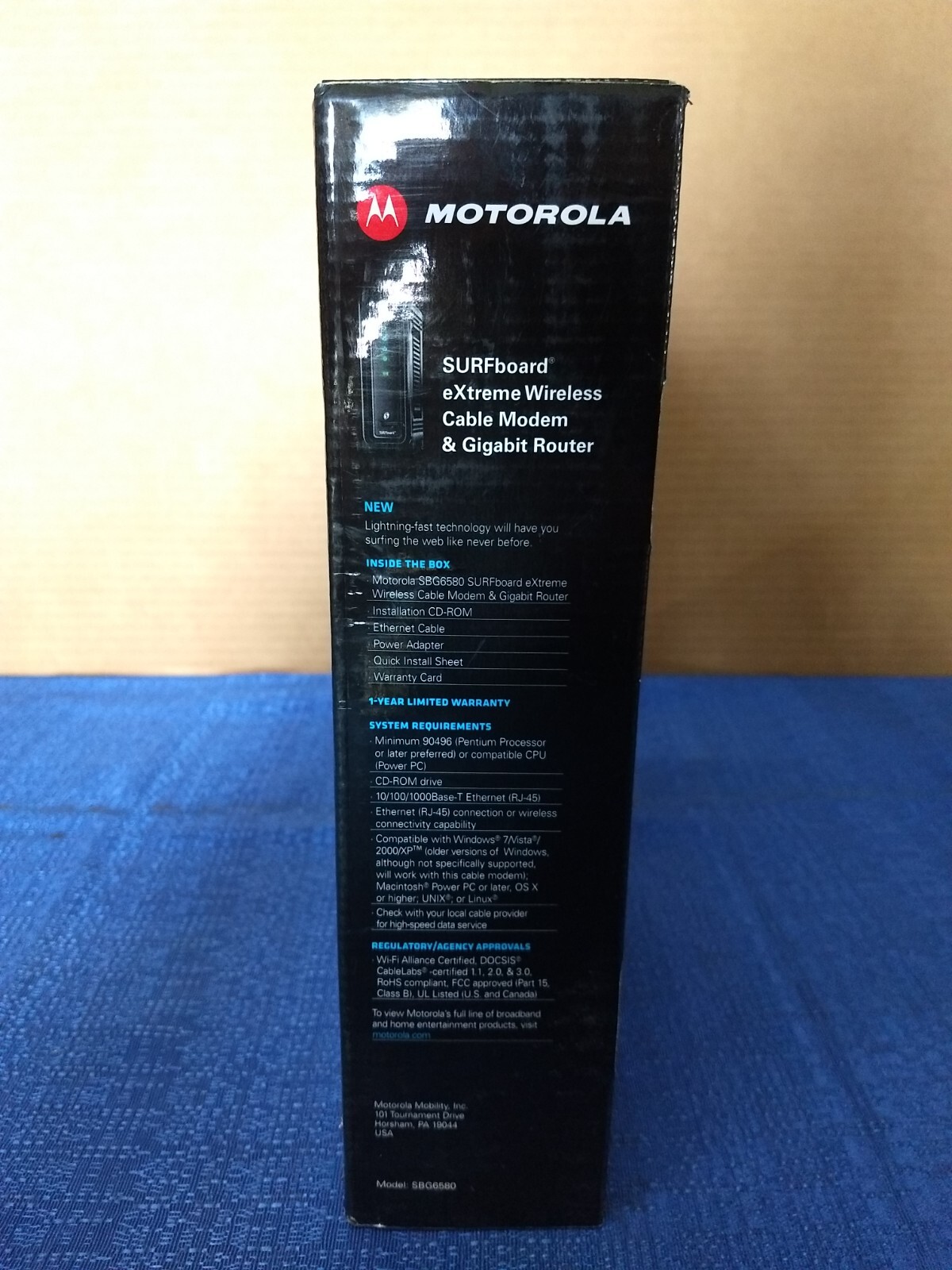 Motorola Surfboard Docsis 3.0 Cable Modem/Router SBG6580