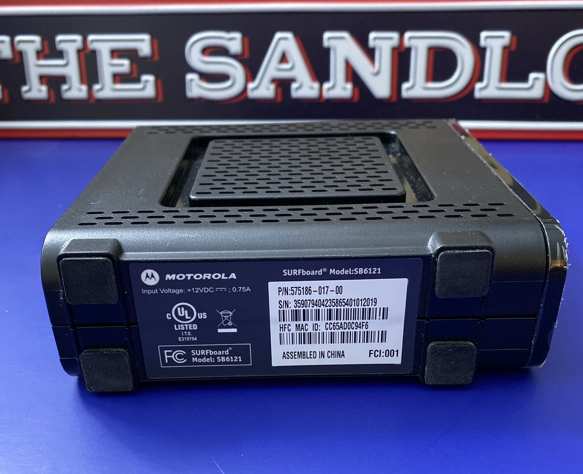 Motorola SURFboard (SB6121) Modem Tested Still Has Plastic On Unit