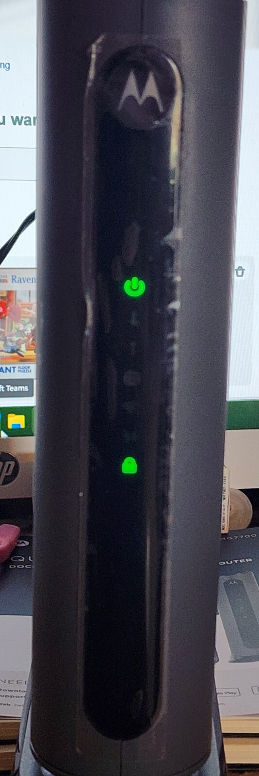 Motorola MG7700 24×8 Cable Modem & AC1900 WiFi Router DOCSIS 3.0 W/ manual