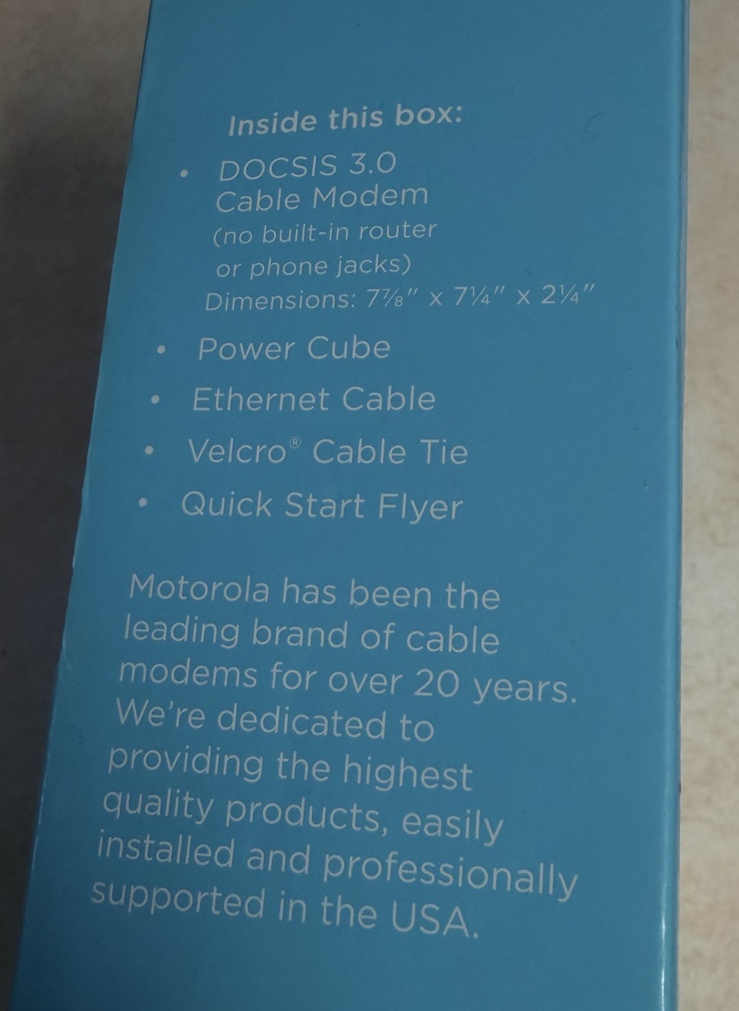 Motorola MB7621 Cable Modem DOCSIS 3.0 With 24×8 Channel Bonding