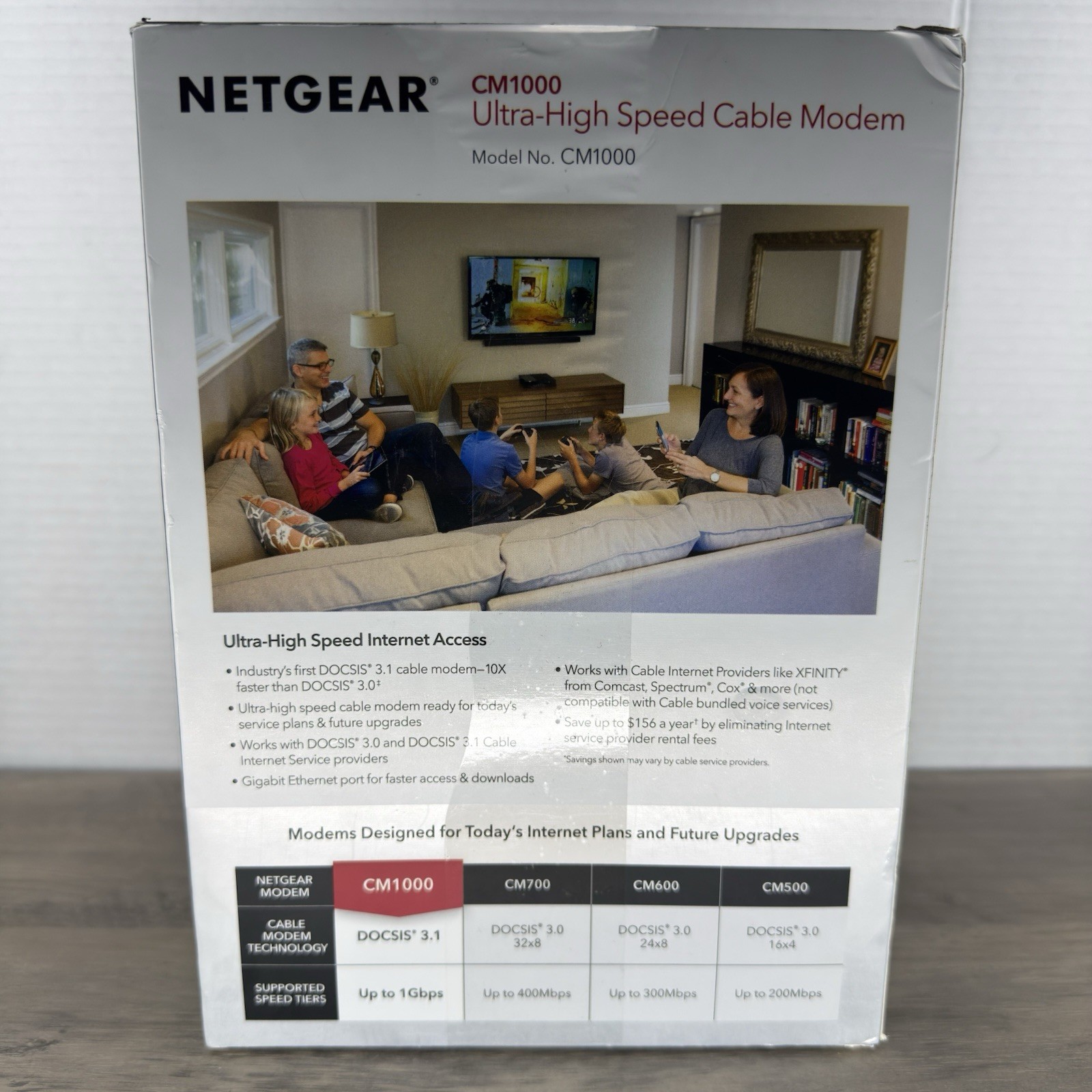NETGEAR Ultra-High Speed Cable Modem DOCSIS® 3.1 for XFINITY CM1000