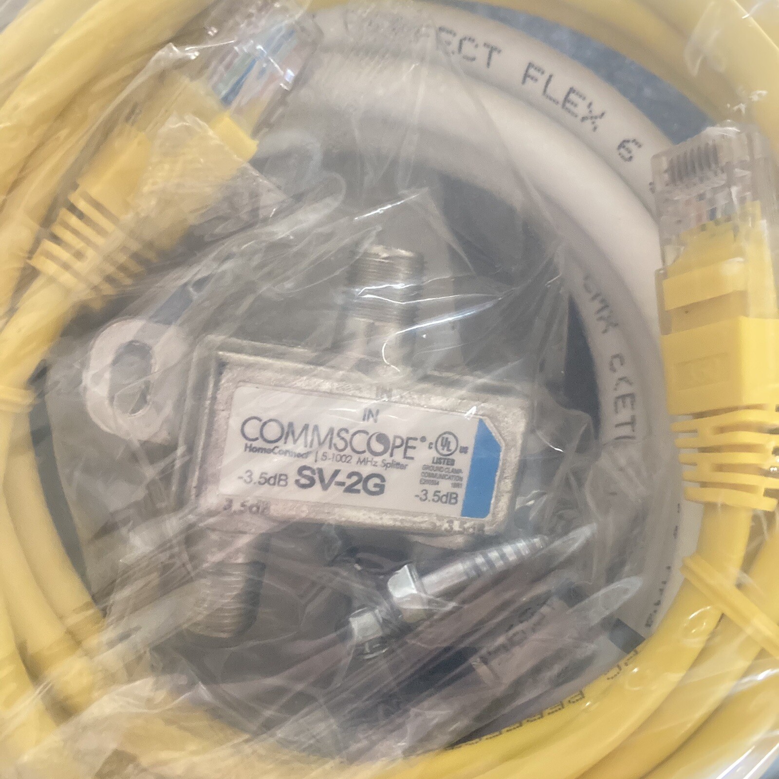 HSD Kit 7 ft Cat 5e & 6 ft and 12 ft. Coax Jumper Cables With 2-Way Splitter