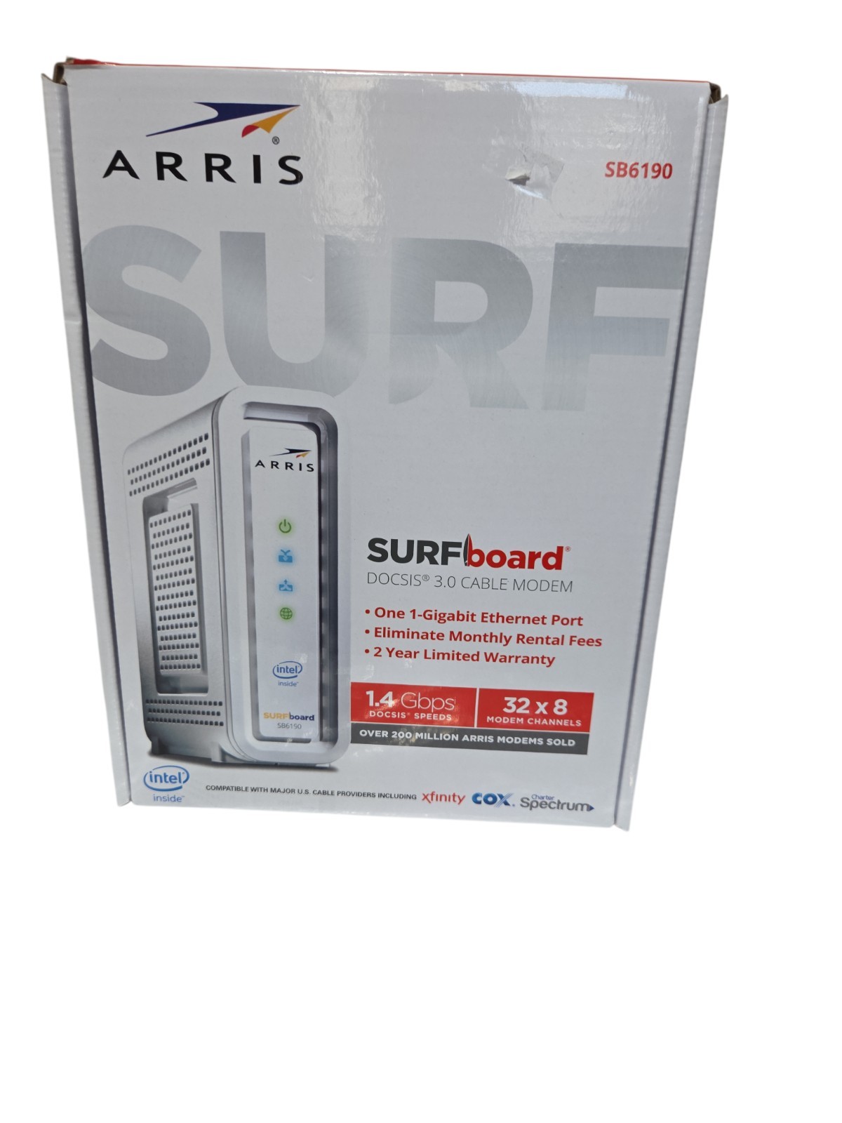 Arris Surfboard SB6190 DOCSIS 3.0 Cable Modem ~ White ~ Power Tested