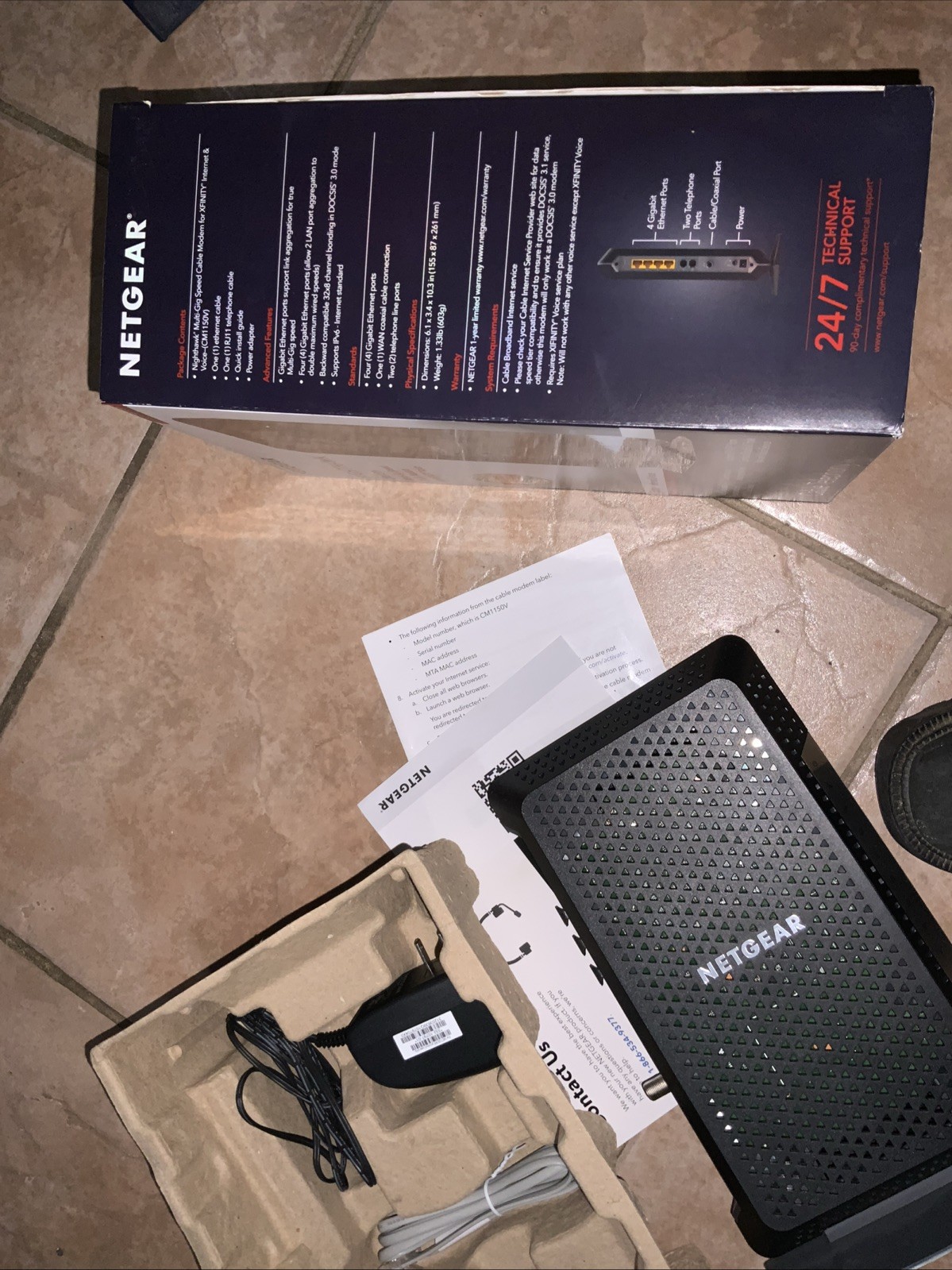 NETGEAR CM1150V Nighthawk Multi-Gig Speed Cable Modem for XFINITY Voice