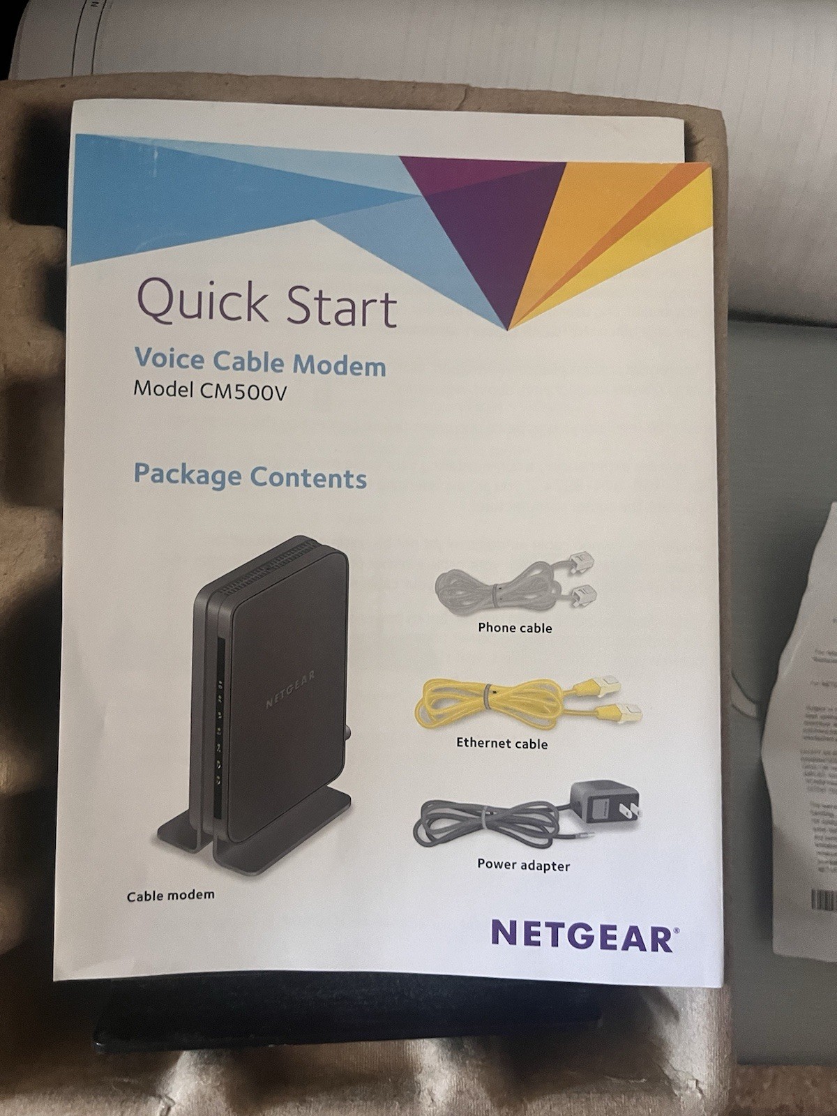 Netgear CM500V Voice Cable Modem DOCSIS 3.0 – Refurbished/new Unused
