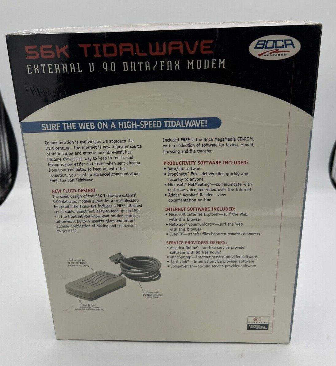 Boca Research 56k Tidalwave External V.90 DATA/FAX MODEM