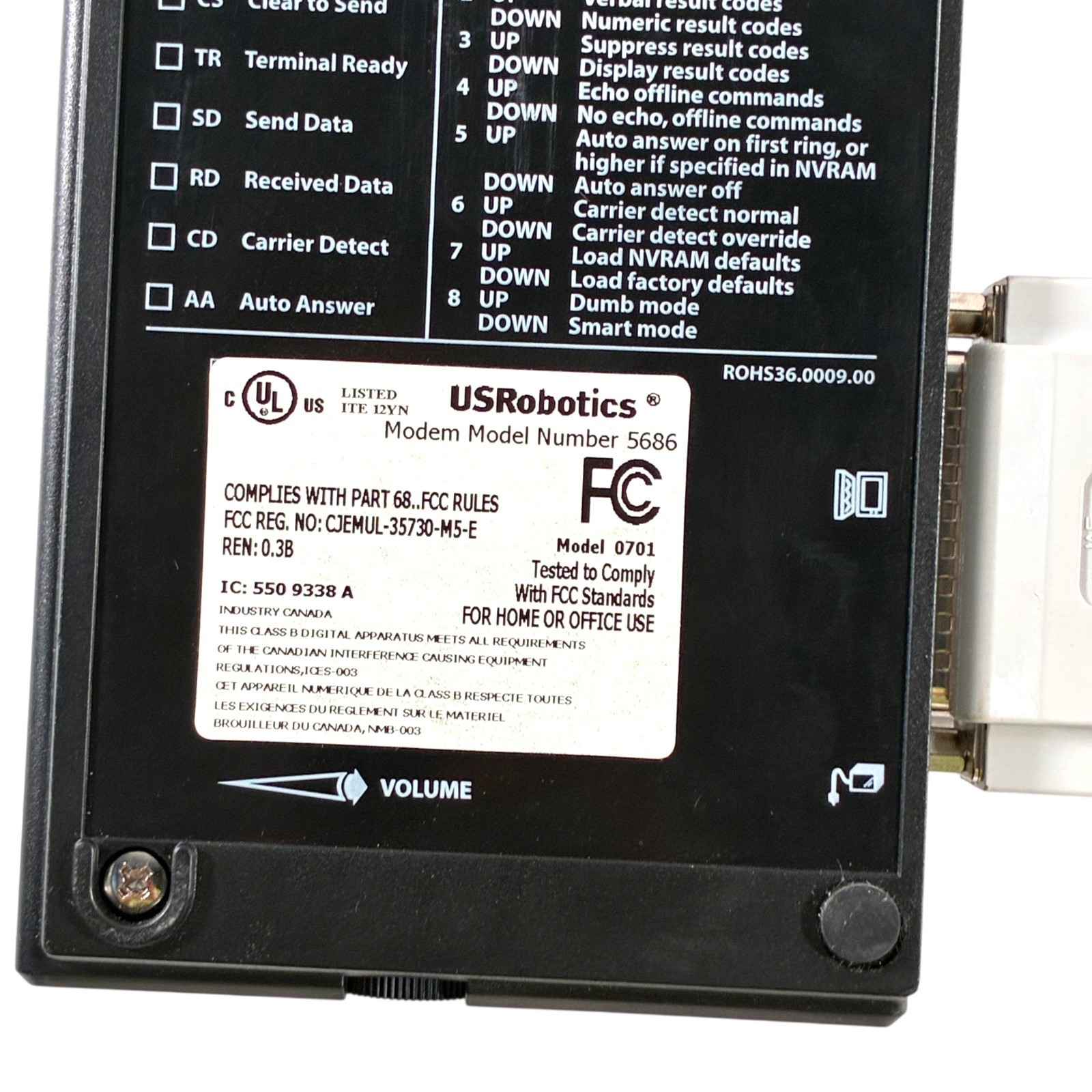 USRobotics 56K V.92 External Fax Modems Model 5686 0701 RS-232 Dial-Up Lot of 2