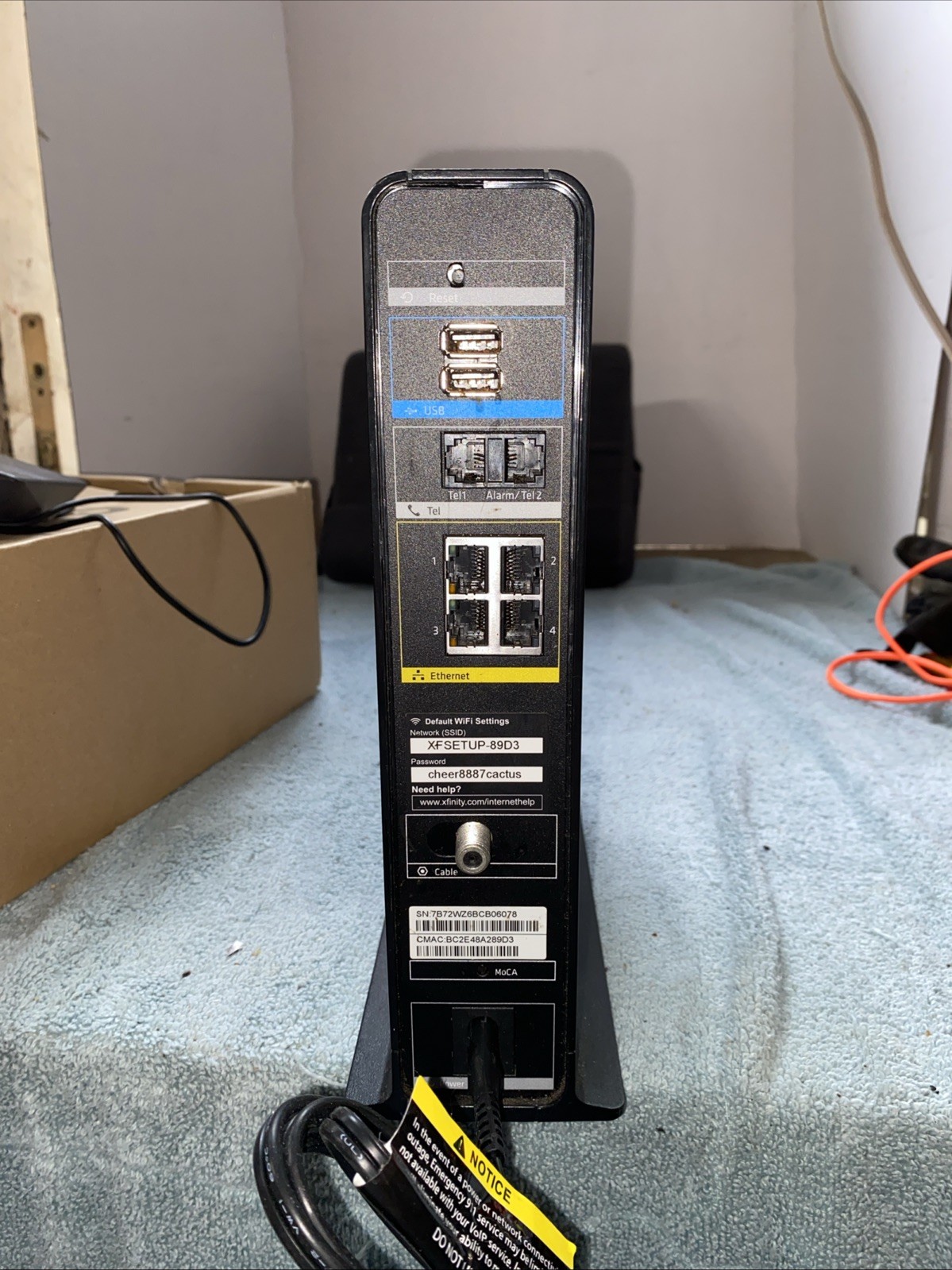 Xfinity Arris TG1682G Dual Band Wireless 802.11ac Cable Modem and Wi-Fi Router