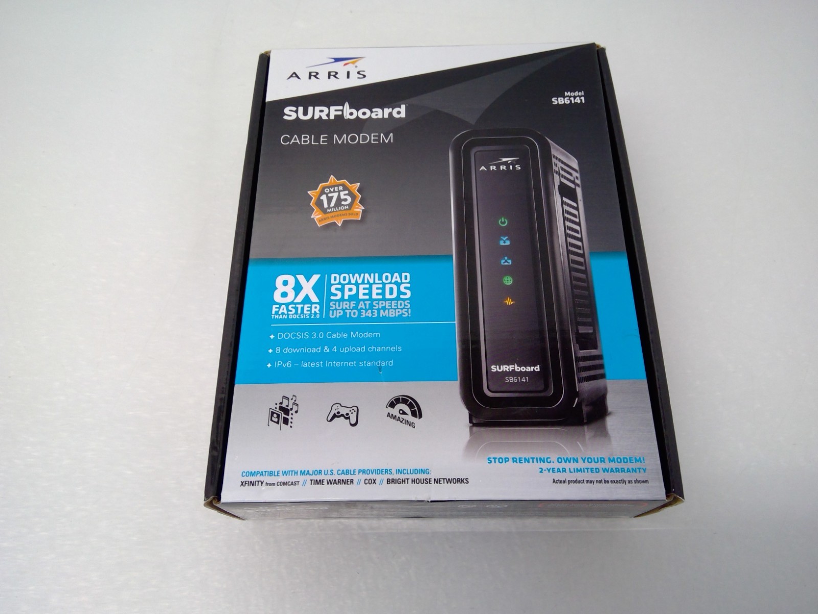 OpenBox ARRIS Surfboard DOCSIS Arris Surfboard SB6141 8X Faster Than Docsis 2.0