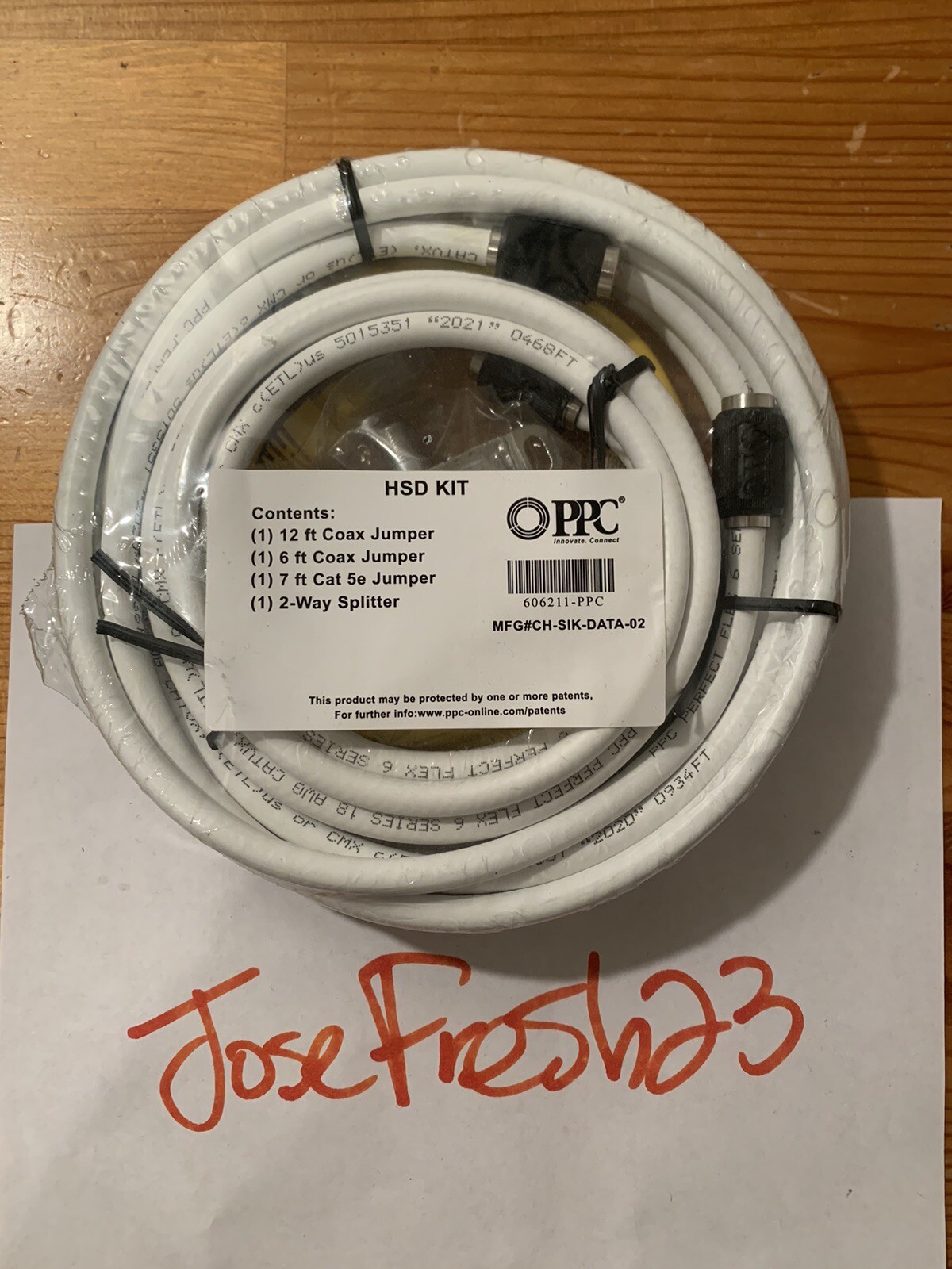 HSD Kit (12ft Coax, 6ft Coax, 7ft CAT5, 2-Way Splitter) Factory Sealed