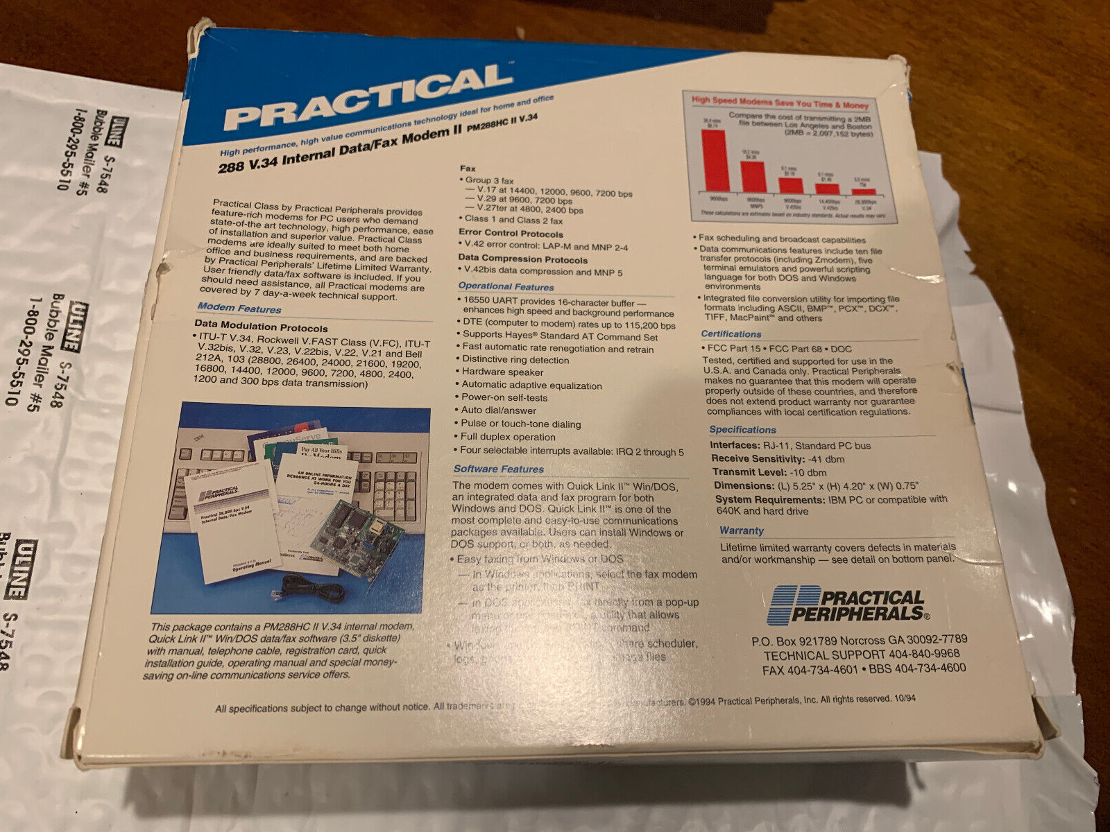 Practical Peripherals PM288MT Mini Tower II V.34 External Data/Fax Modem