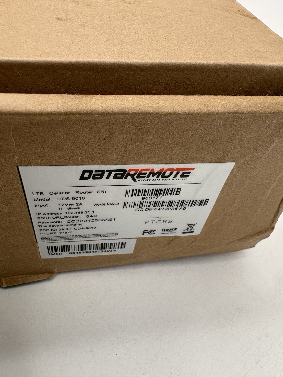 AT&T | DataRemote Cellular LTE Data Over Wireless Wi-Fi Router | CDS-9010 – New