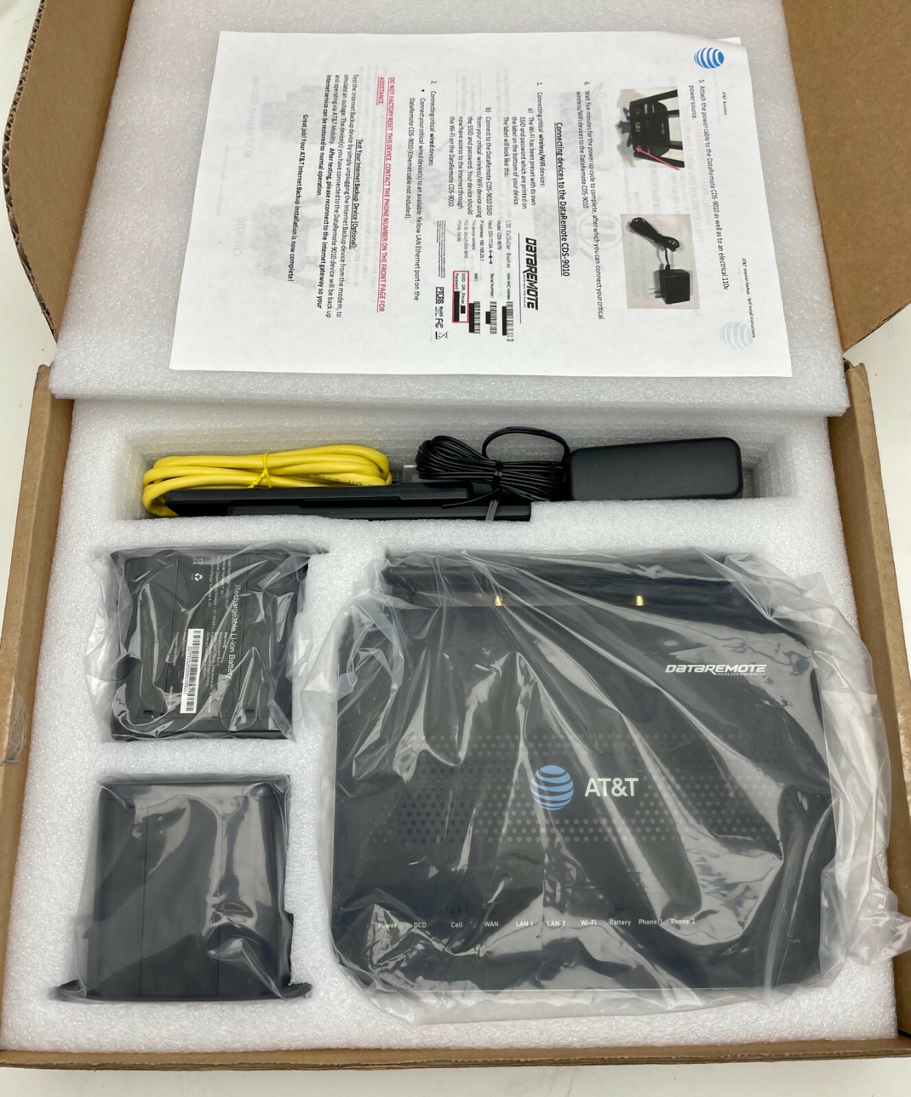 DataRemote CDS-9010 Cellular LTE Data Over Wireless Wifi Router ATT