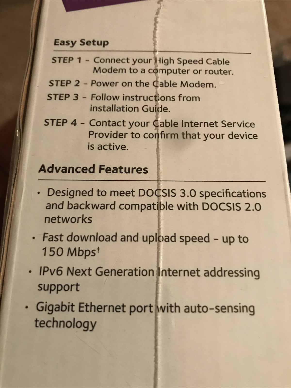 NETGEAR DOCSIS 3.0 – High Speed Cable Modem (CMD31T) New Sealed